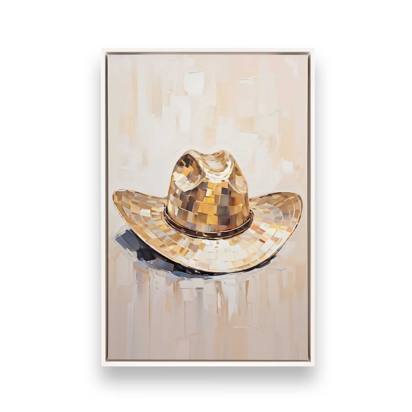 [Color:Opaque White], Picture of art in a White frame