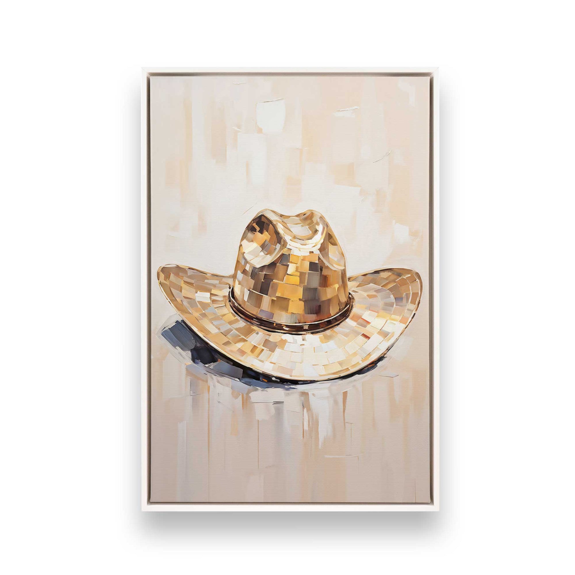 [Color:Opaque White], Picture of art in a White frame