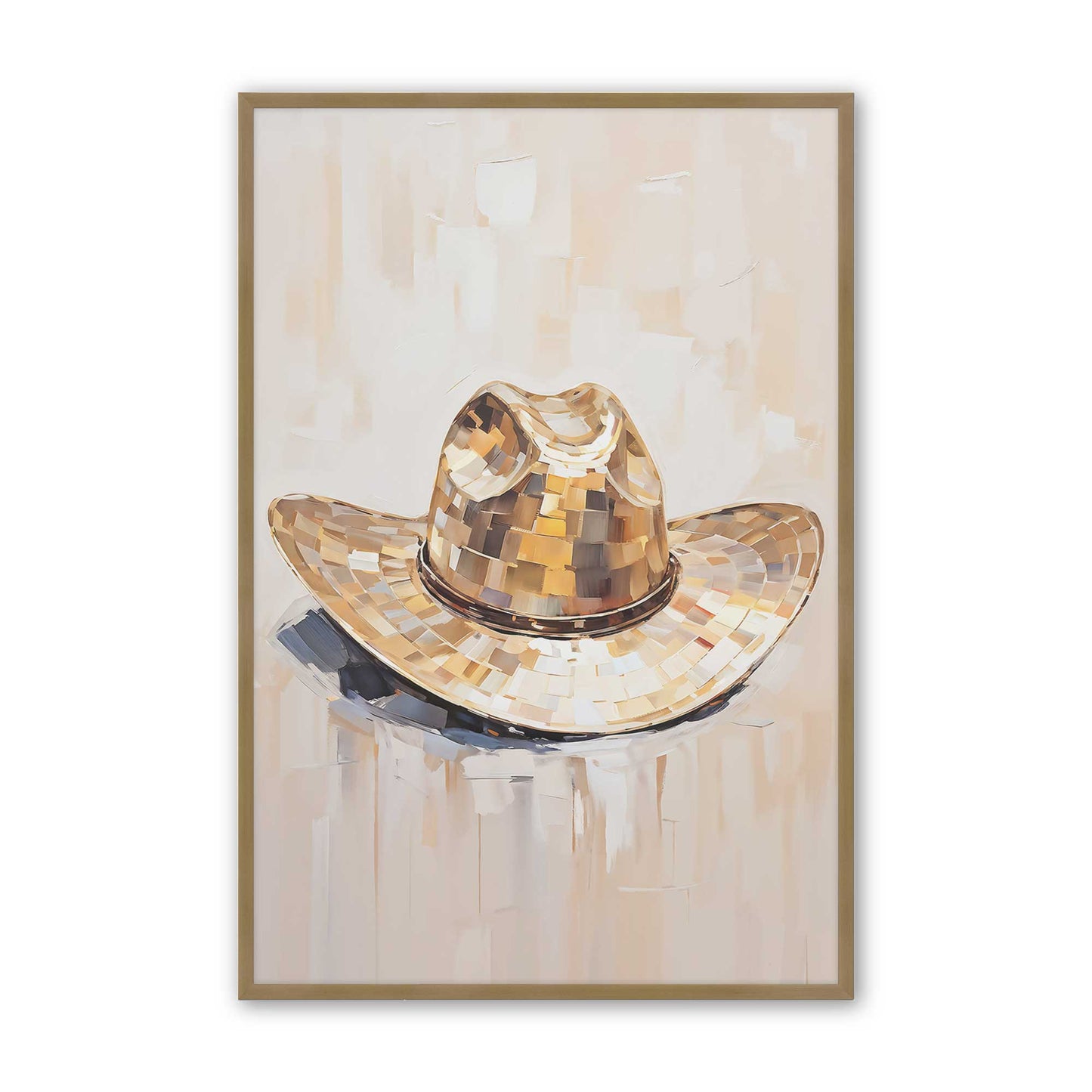[Color:Brushed Gold], Picture of art in a Brushed Gold frame