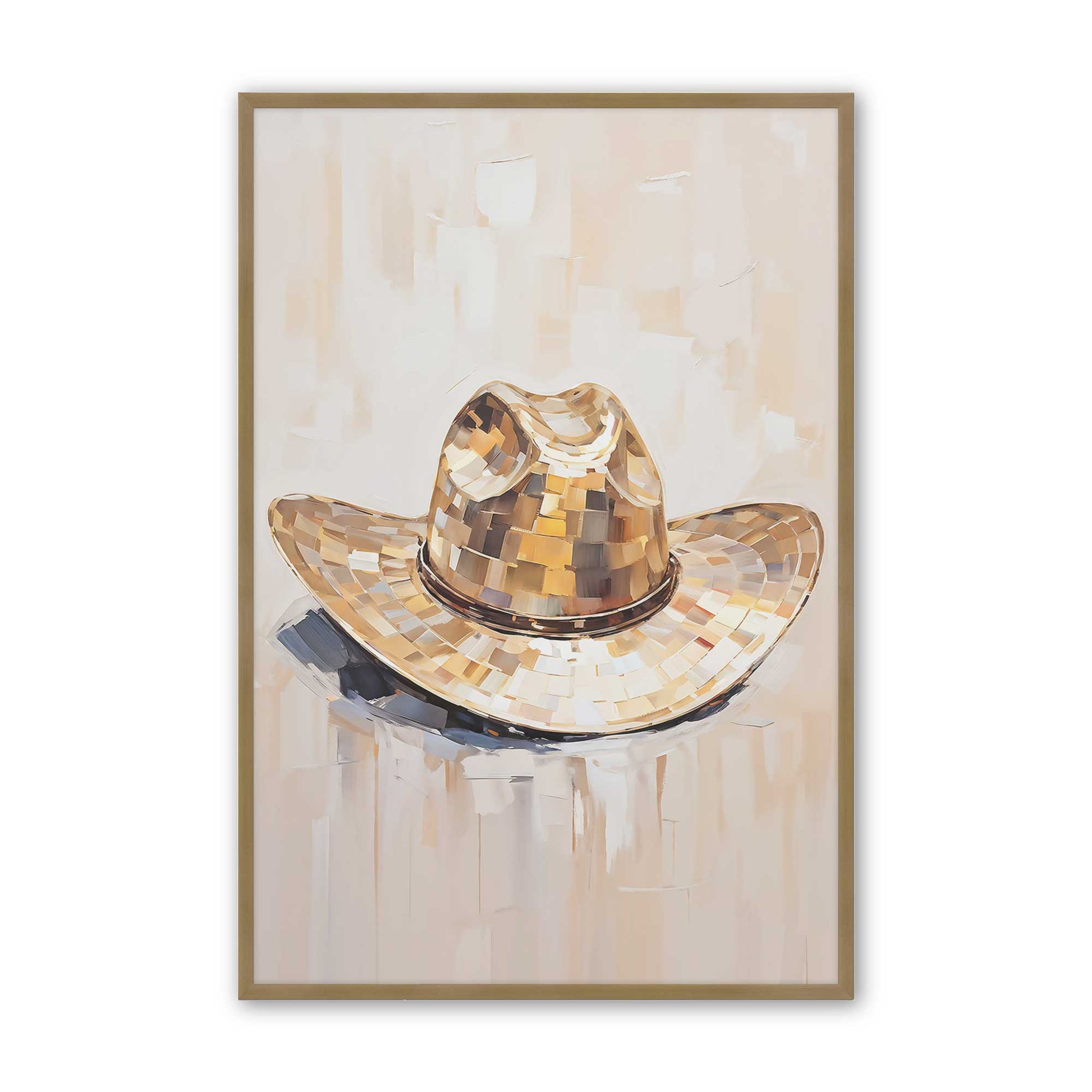 [Color:Brushed Gold], Picture of art in a Brushed Gold frame