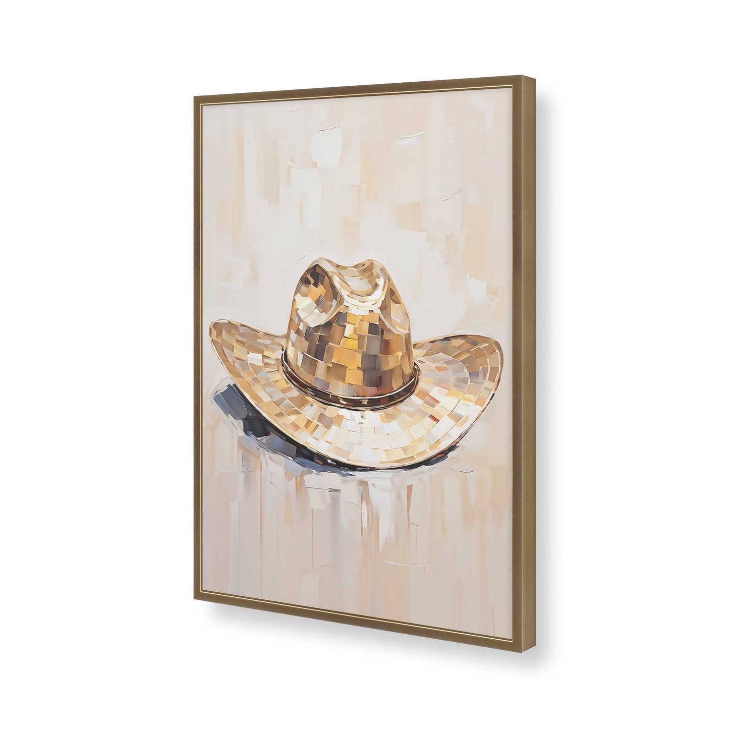 [Color:Brushed Gold], Picture of art in a Brushed Gold frame of the corner