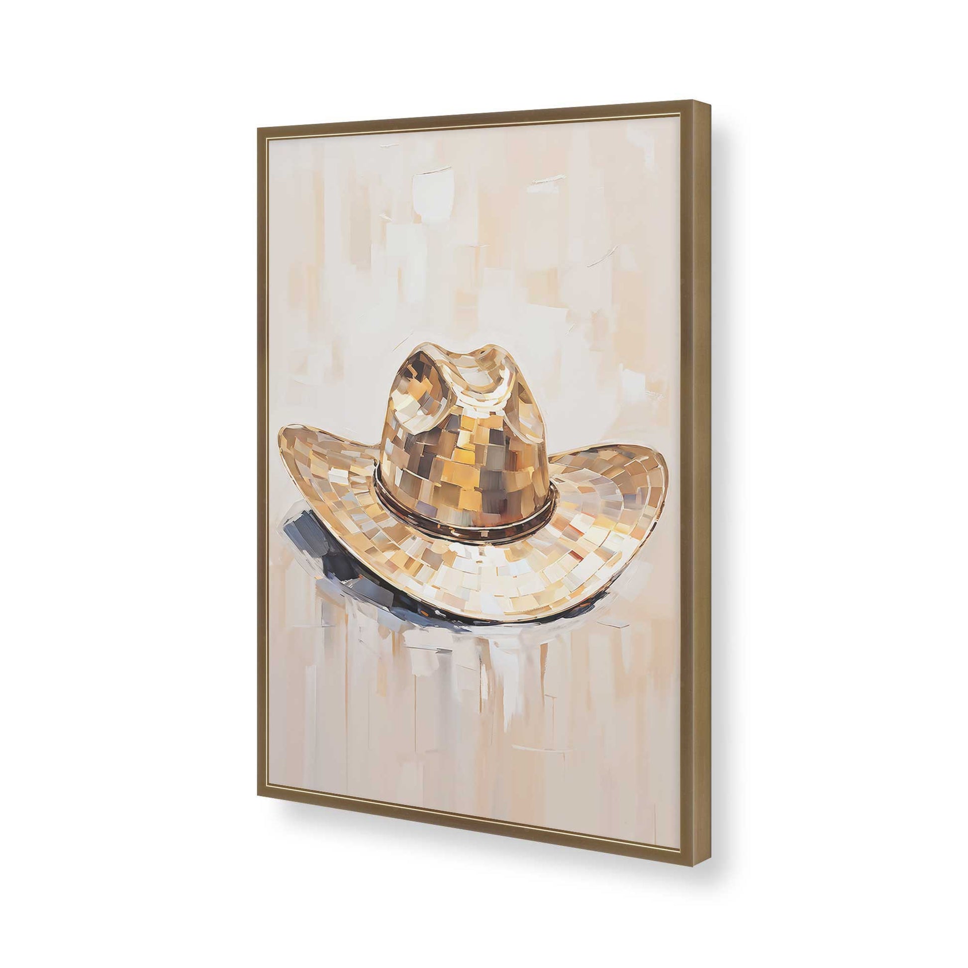 [Color:Brushed Gold], Picture of art in a Brushed Gold frame of the corner