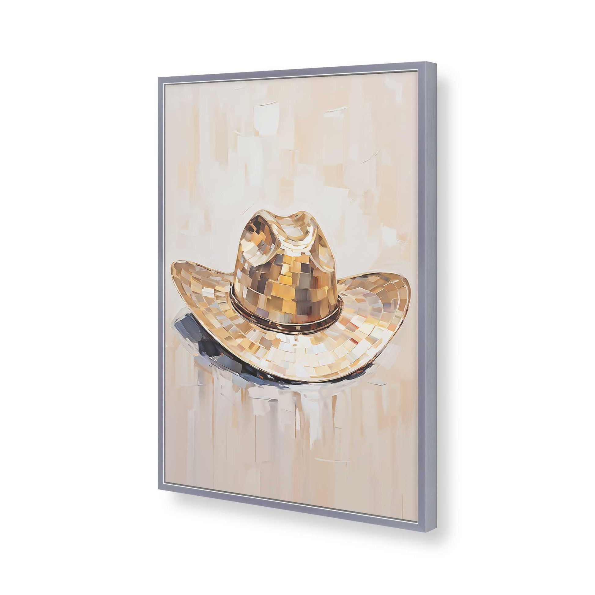 [Color:Polished Chrome], Picture of art in a Polished Chrome frame of the corner