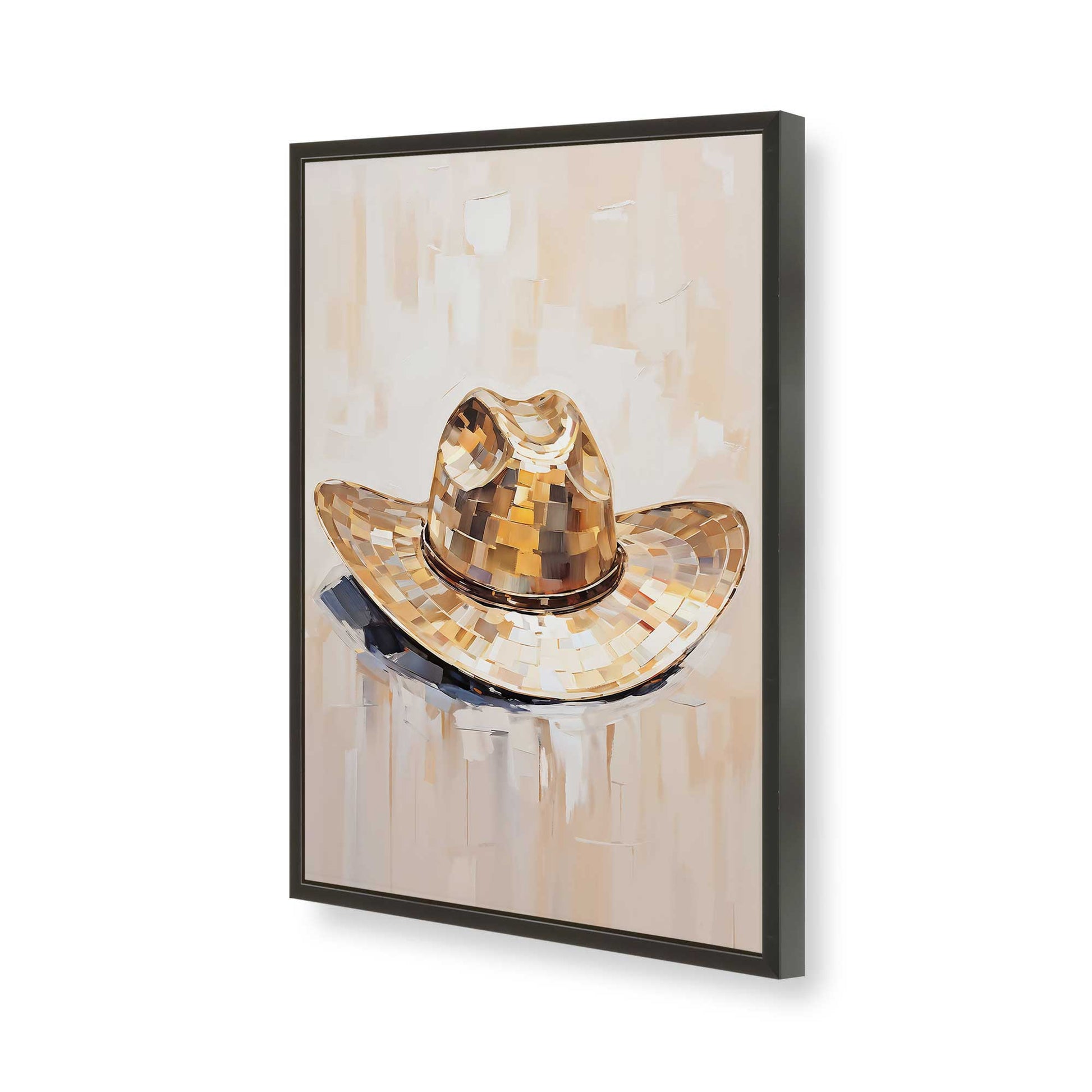 [Color:Satin Black], Picture of art in a Satin Black frame of the corner