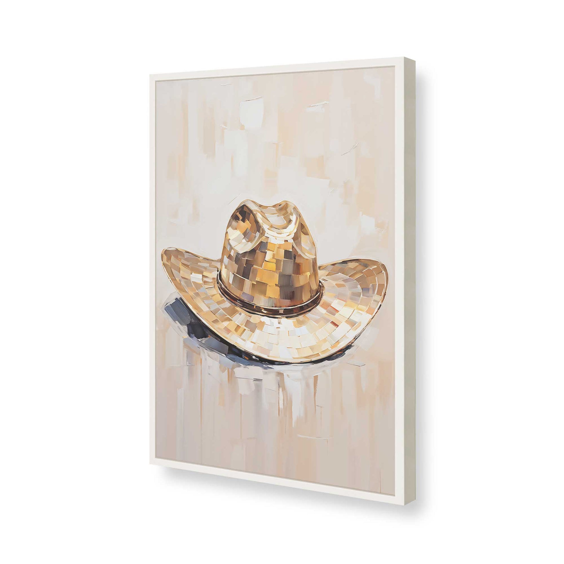 [Color:Opaque White], Picture of art in a Opaque White frame of the corner