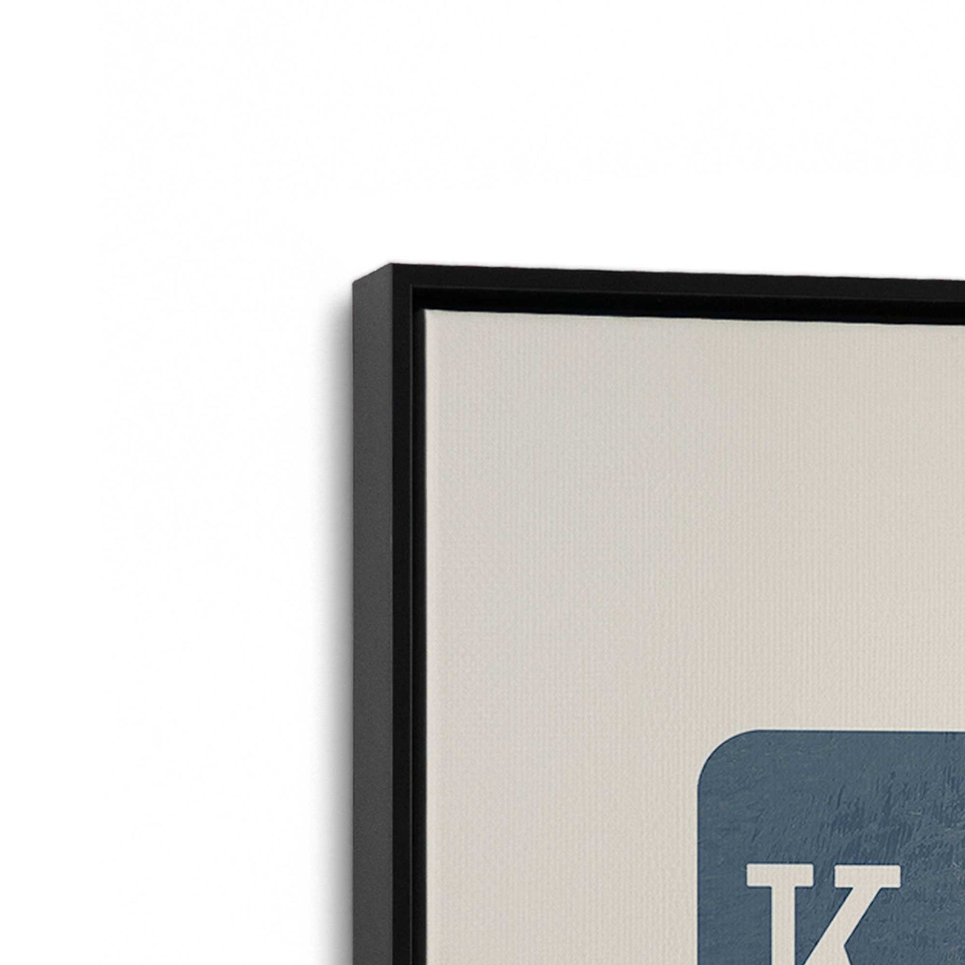 [Color:Satin Black], Picture of art in a Satin Black frame at an angle