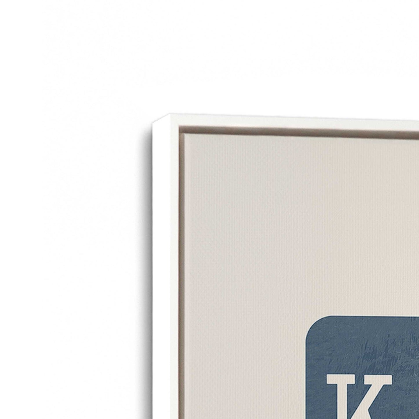[Color:Opaque White], Picture of art in a White frame at an angle