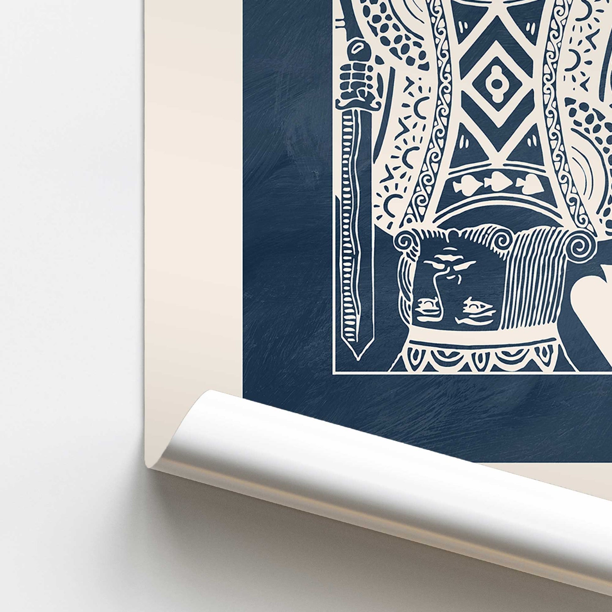 [color:Rolled Print], Picture of close up of art