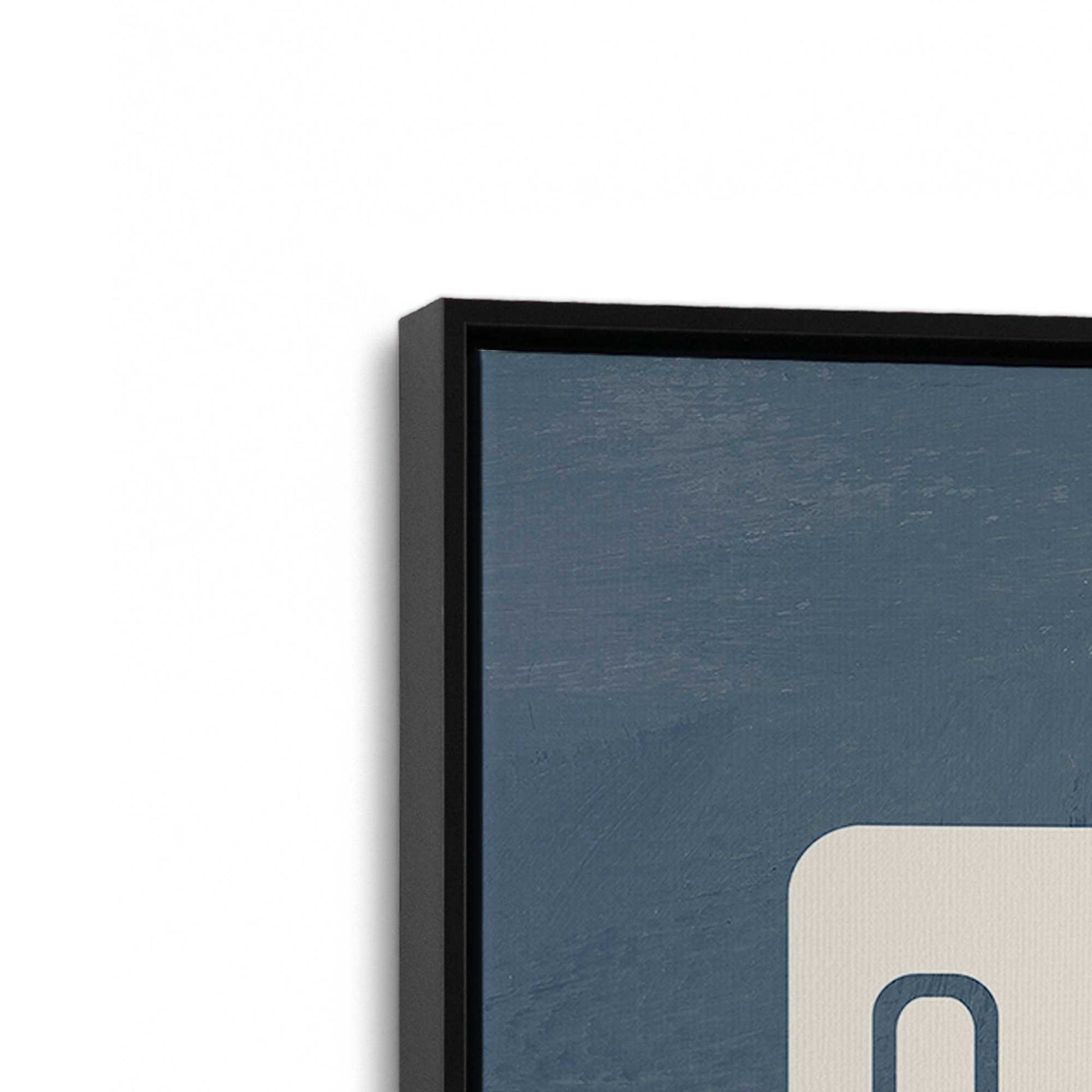 [Color:Satin Black], Picture of art in a Satin Black frame at an angle