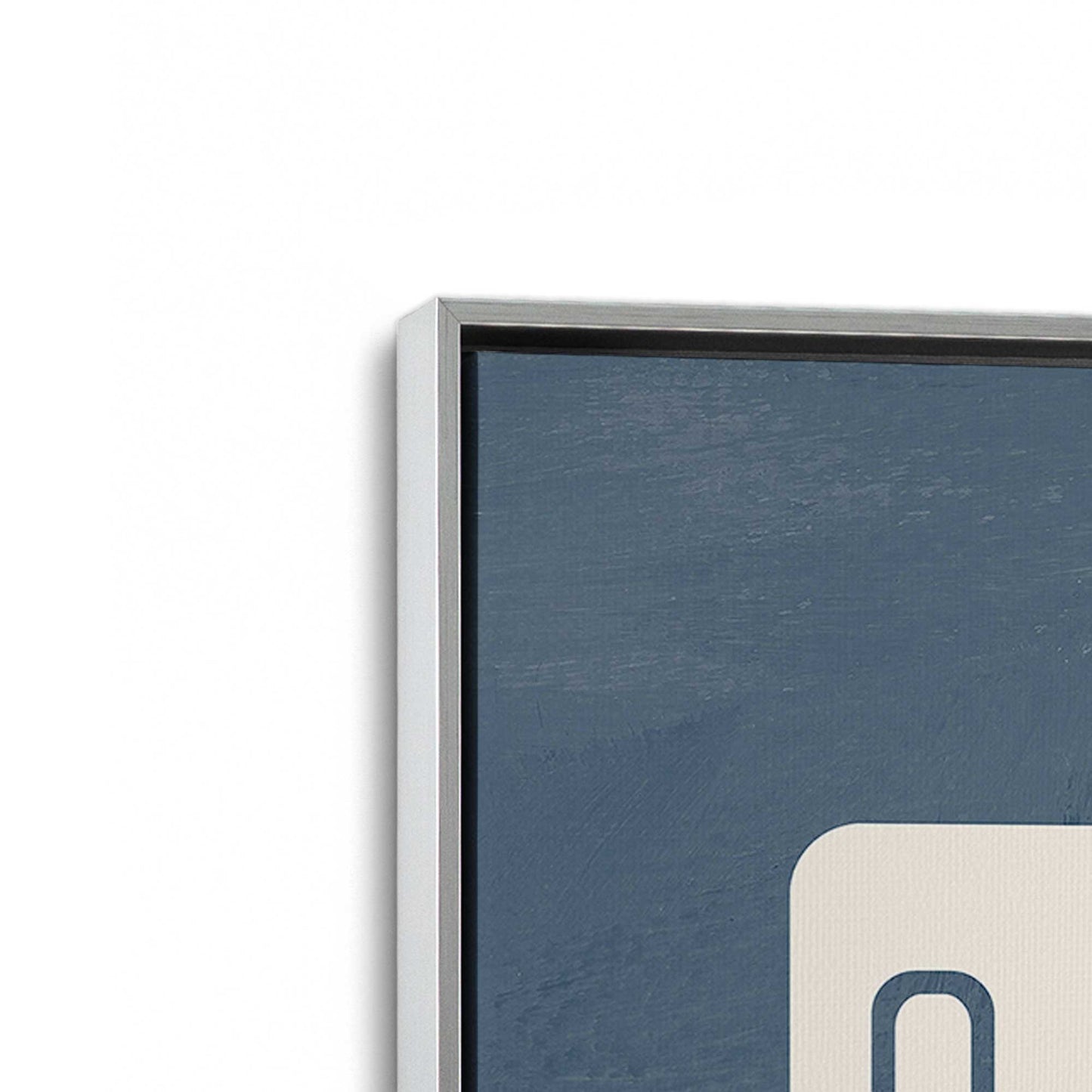 [Color:Polished Chrome], Picture of art in a Polished Chrome frame at an angle