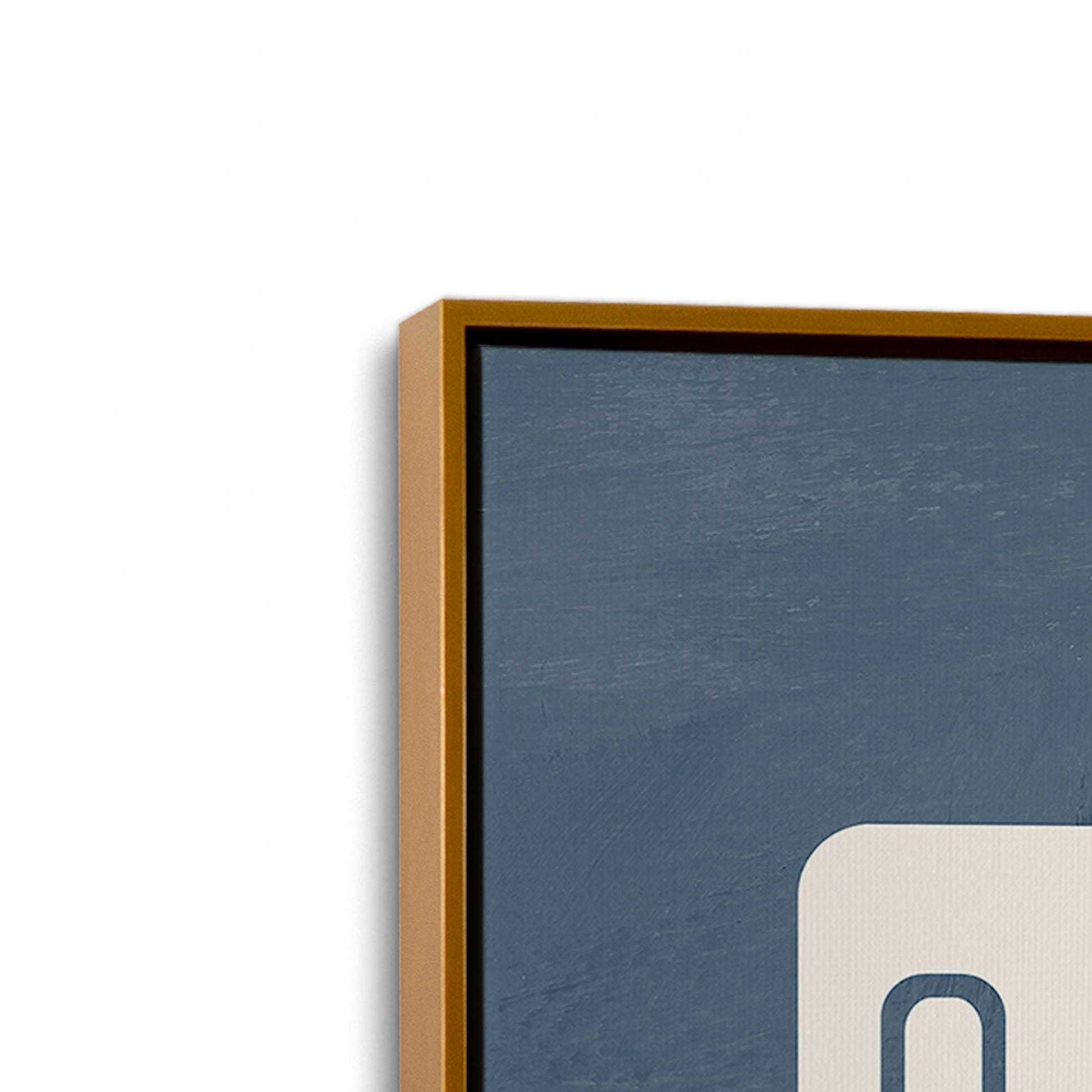 [Color:Polished Gold], Picture of art in a Polished Gold frame at an angle