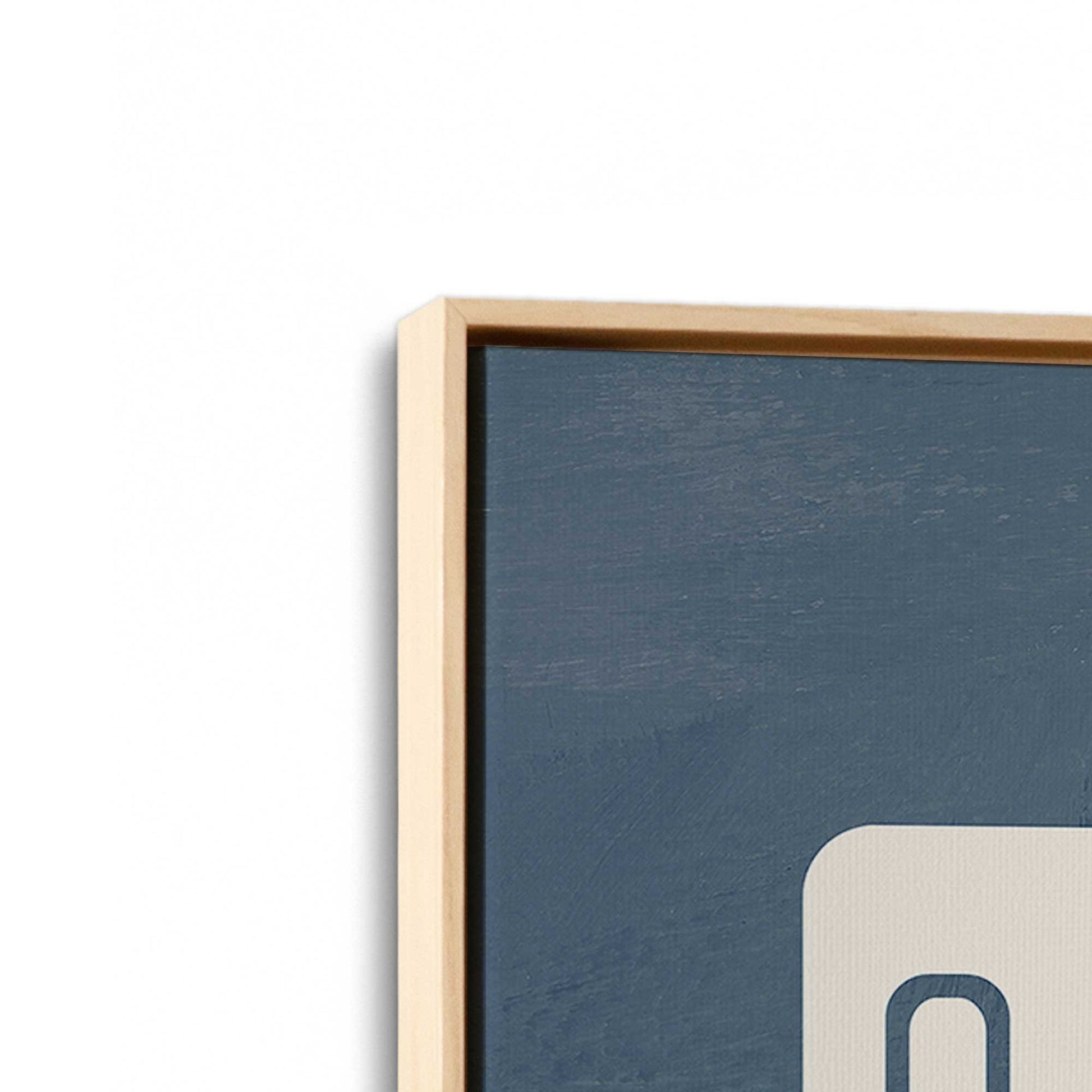 [Color:American Maple], Picture of art in a American Maple frame at an angle
