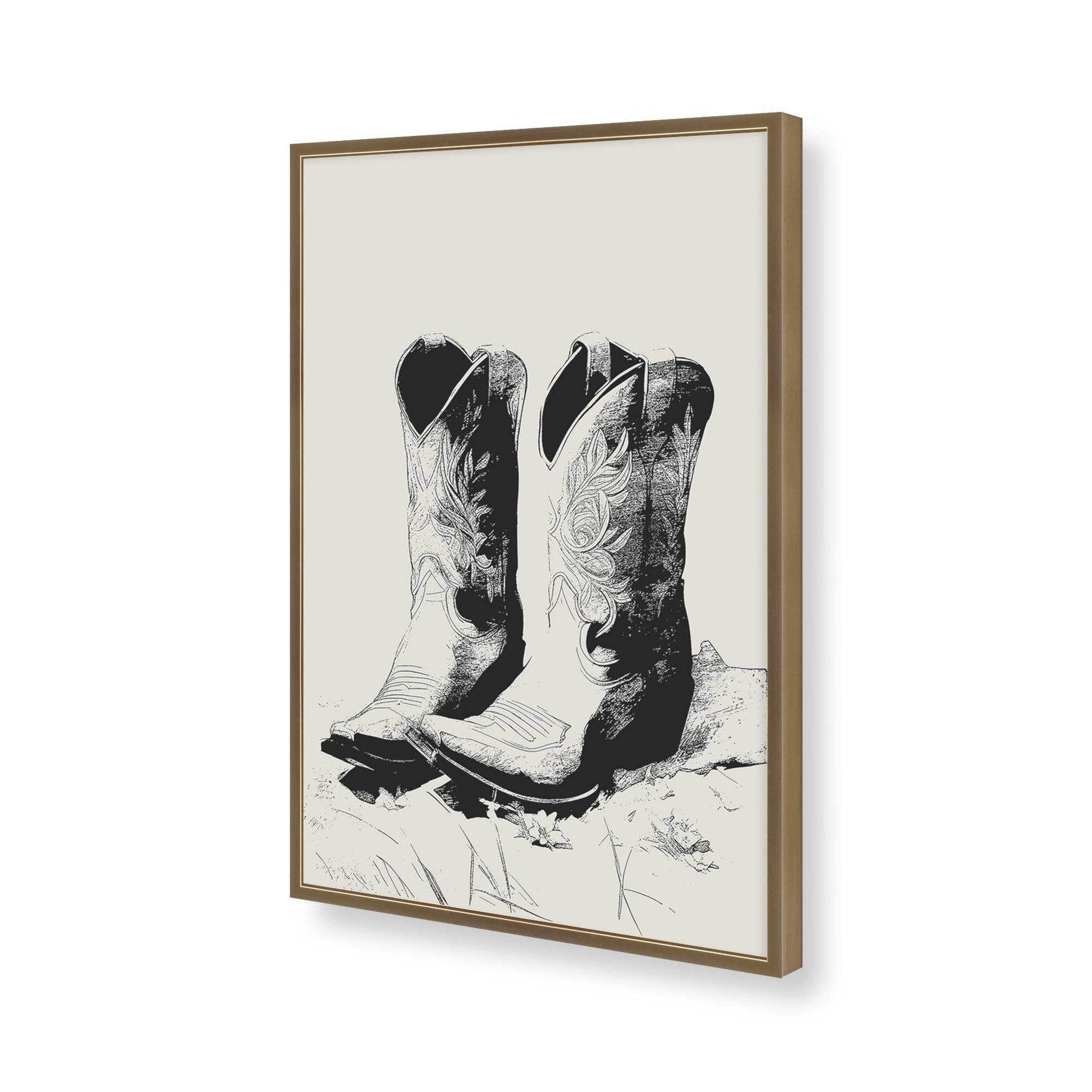 [Color:Brushed Gold], Picture of art in a Brushed Gold frame of the corner