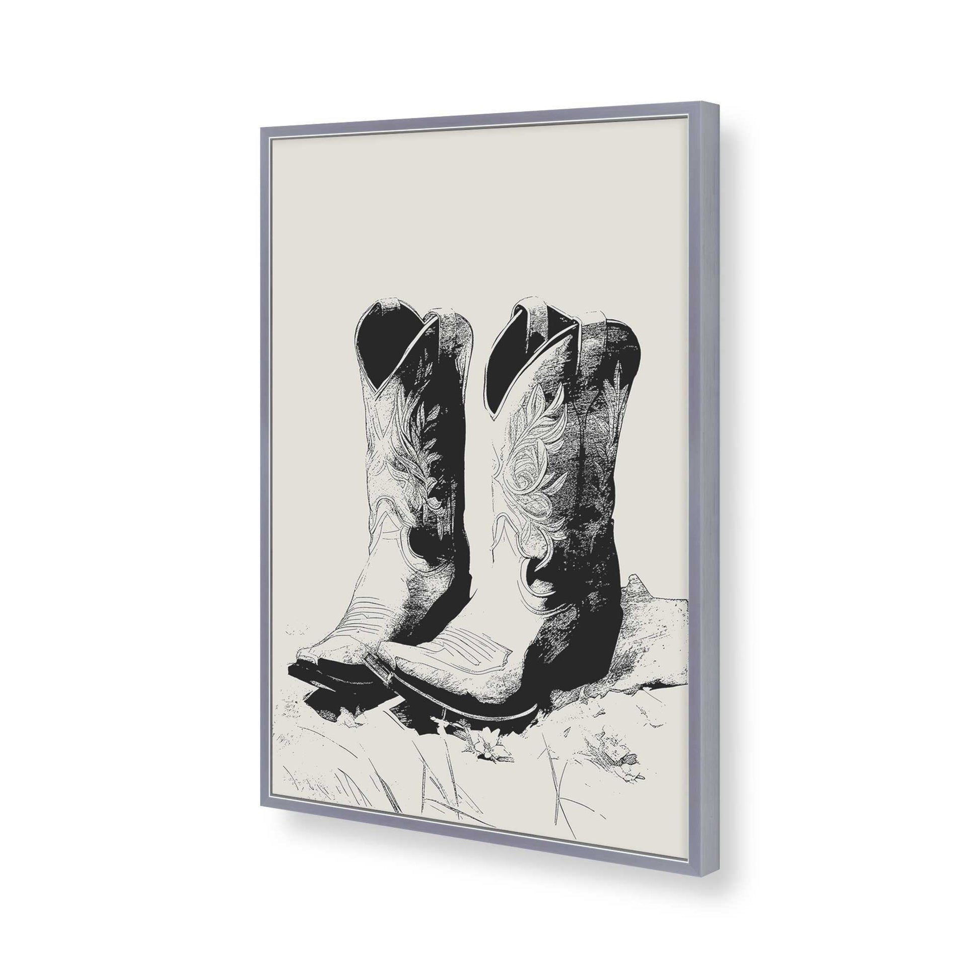 [Color:Polished Chrome], Picture of art in a Polished Chrome frame of the corner