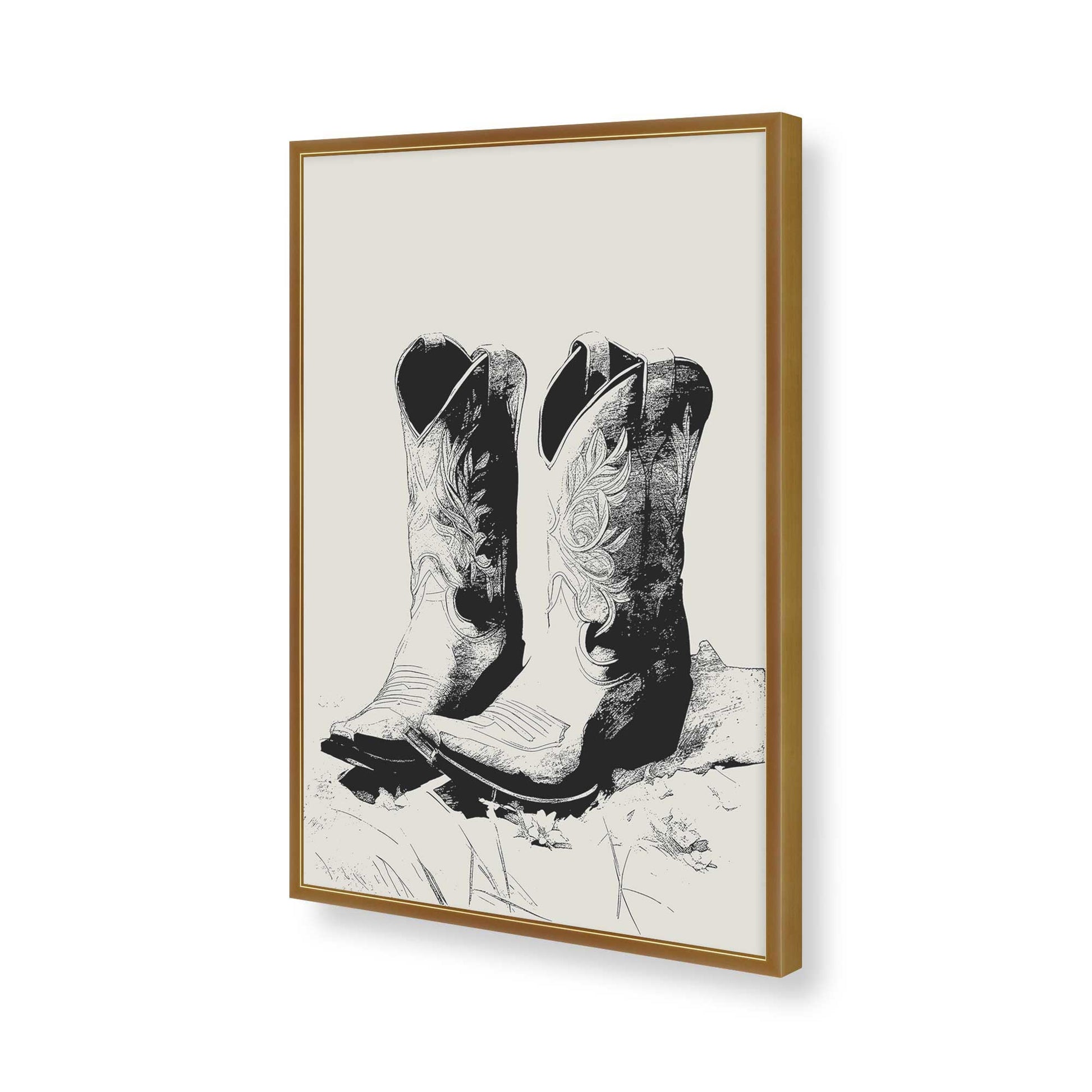 [Color:Polished Gold], Picture of art in a Polished Gold frame of the corner