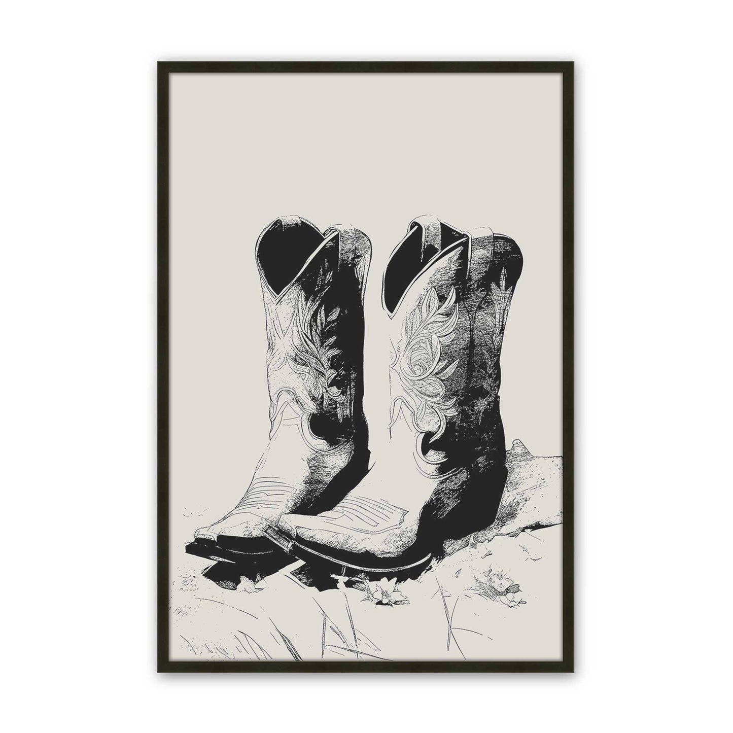 [Color:Satin Black], Picture of art in a Satin Black frame