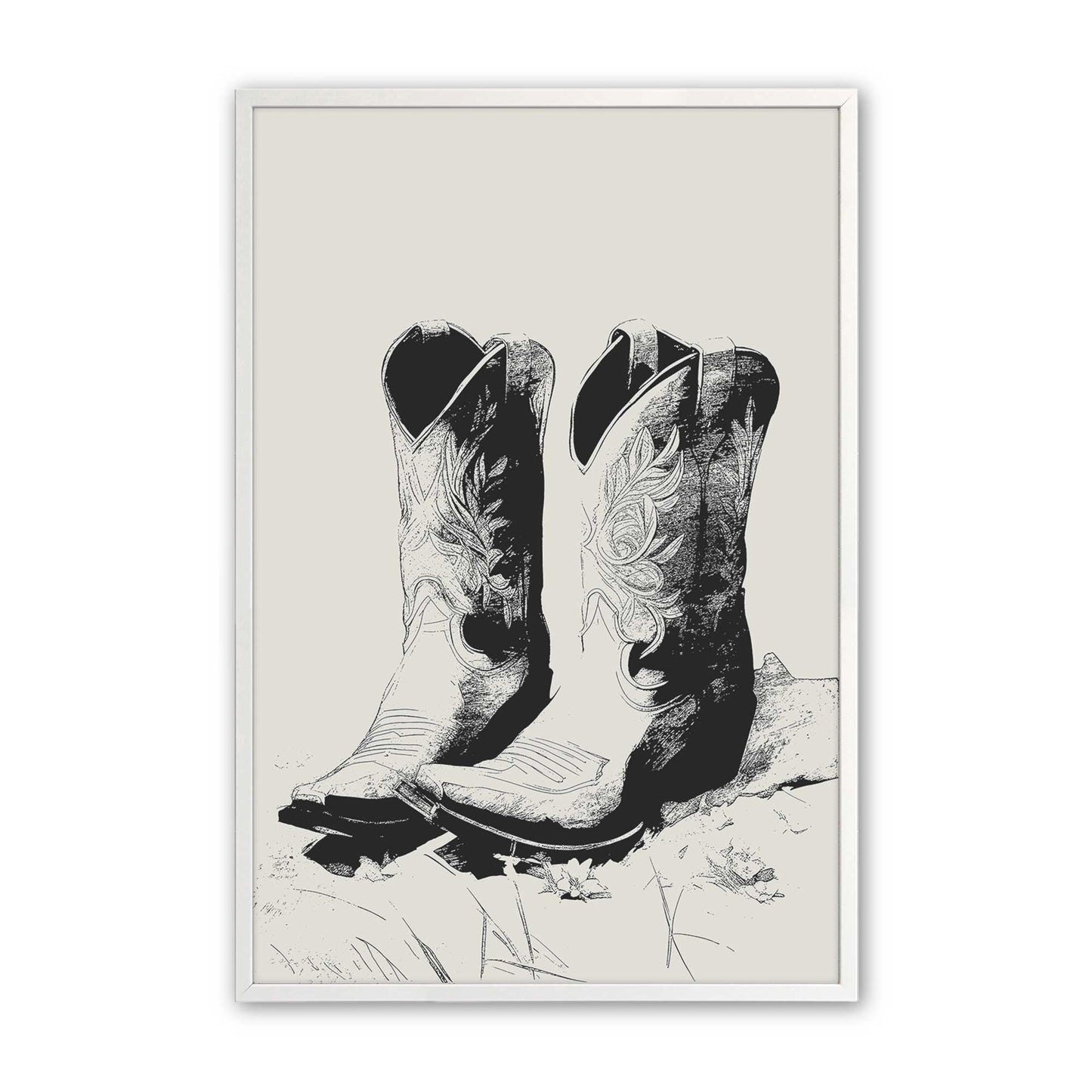 [Color:Opaque White], Picture of art in a Opaque White frame