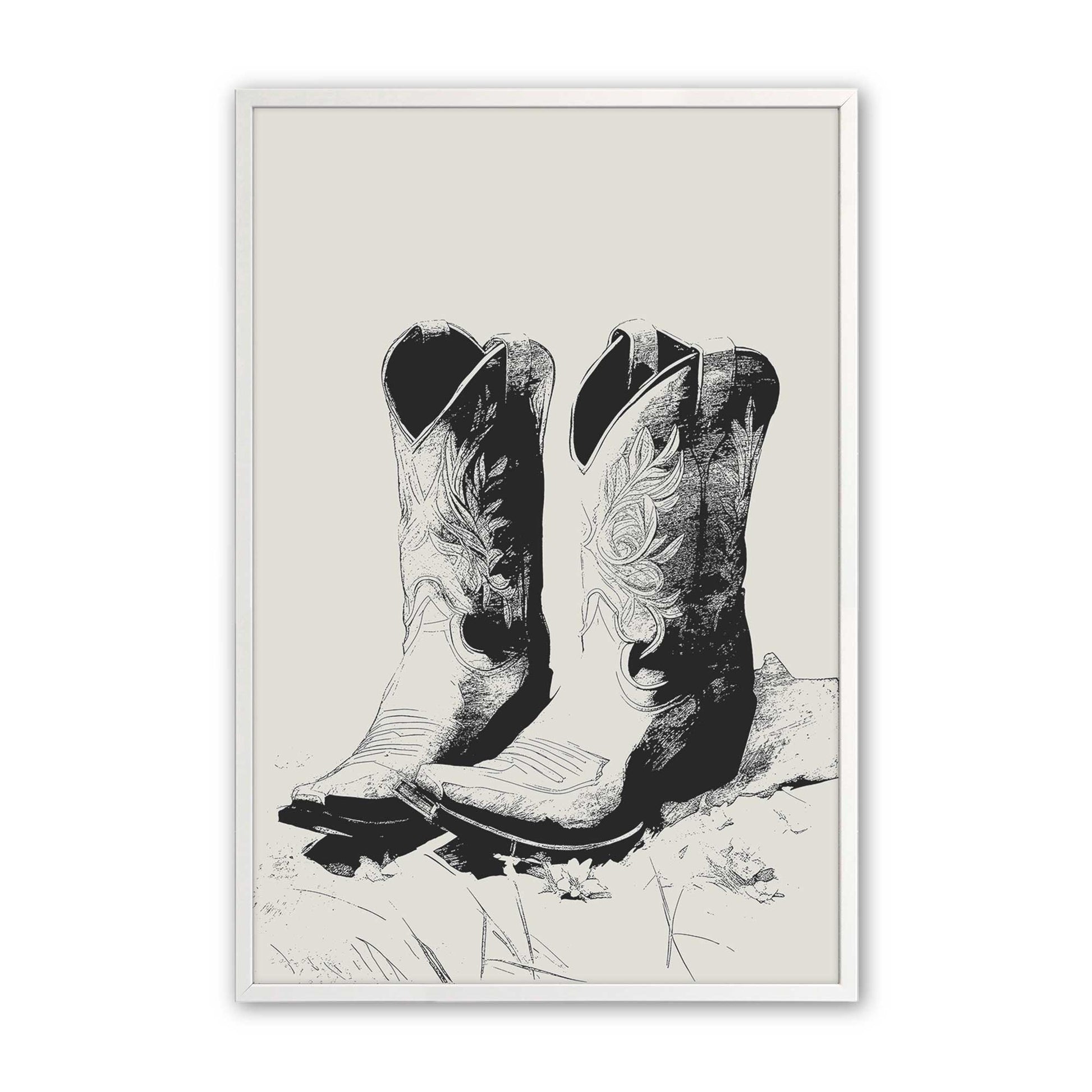 [Color:Opaque White], Picture of art in a Opaque White frame