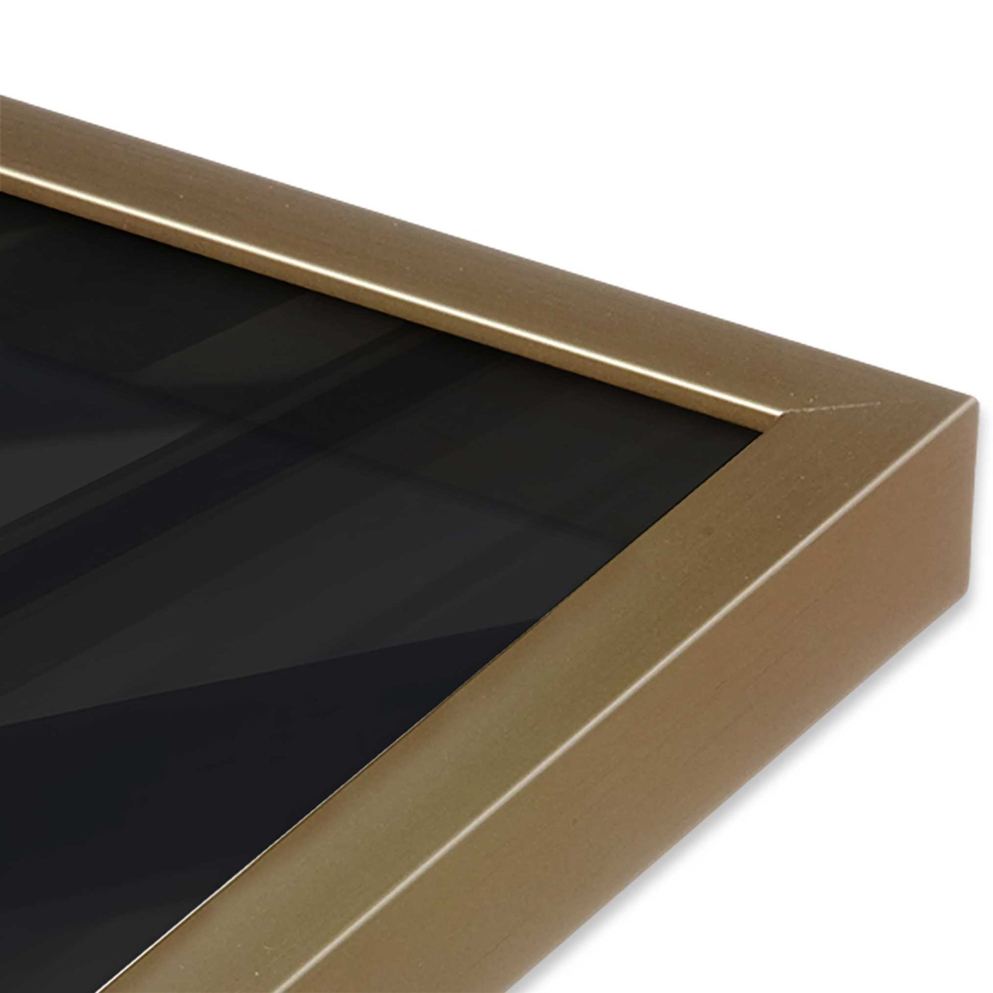 [Color:Brushed Gold], Picture of art in a Brushed Gold frame at an angle