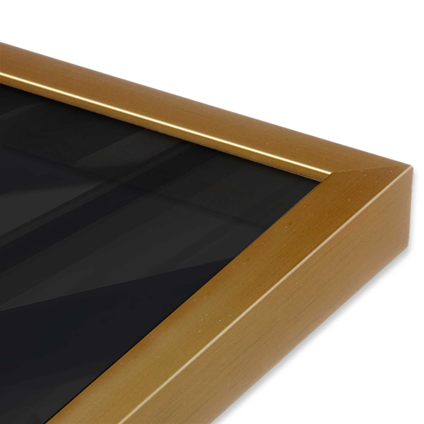 [Color:Polished Gold], Picture of art in a Polished Gold frame at an angle