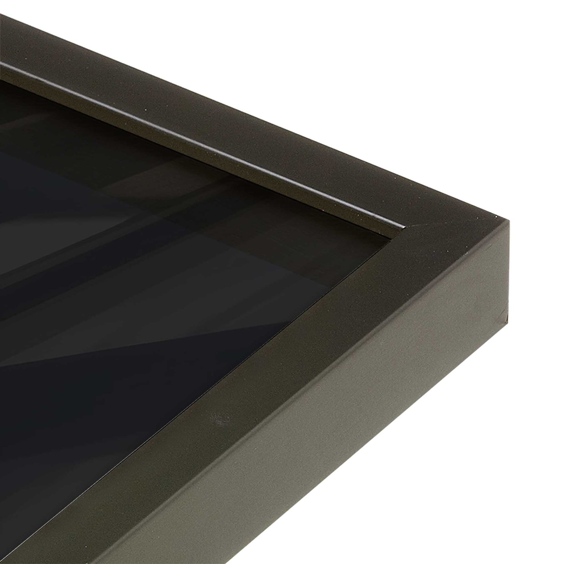 [Color:Satin Black], Picture of art in a Satin Black frame at an angle