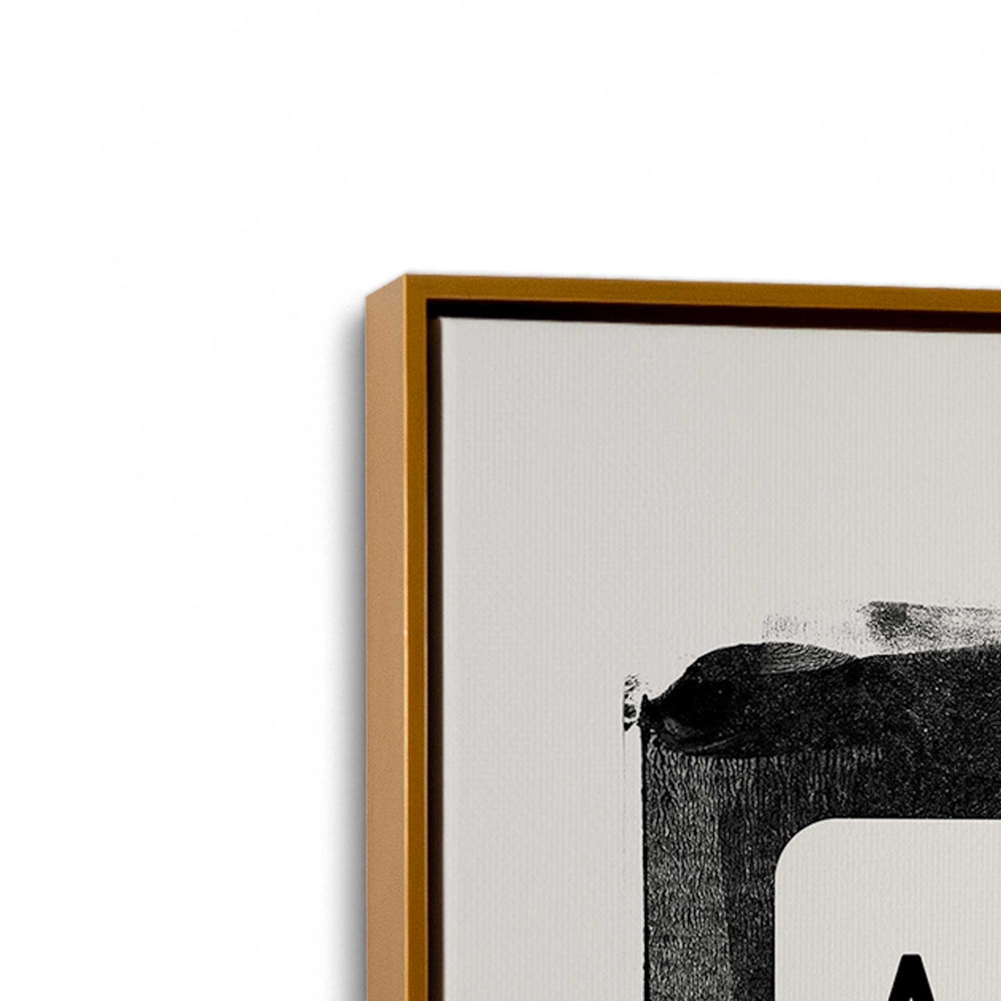 [Color:Polished Gold], Picture of art in a Polished Gold frame at an angle