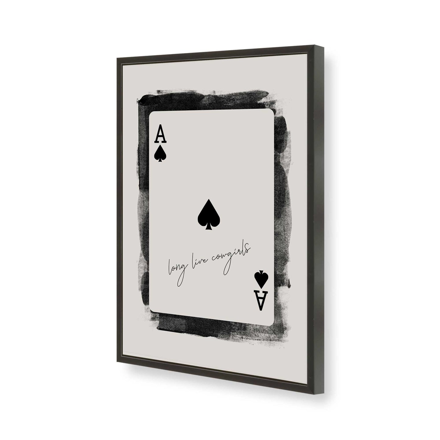 [Color:Satin Black], Picture of art in a Satin Black frame of the corner