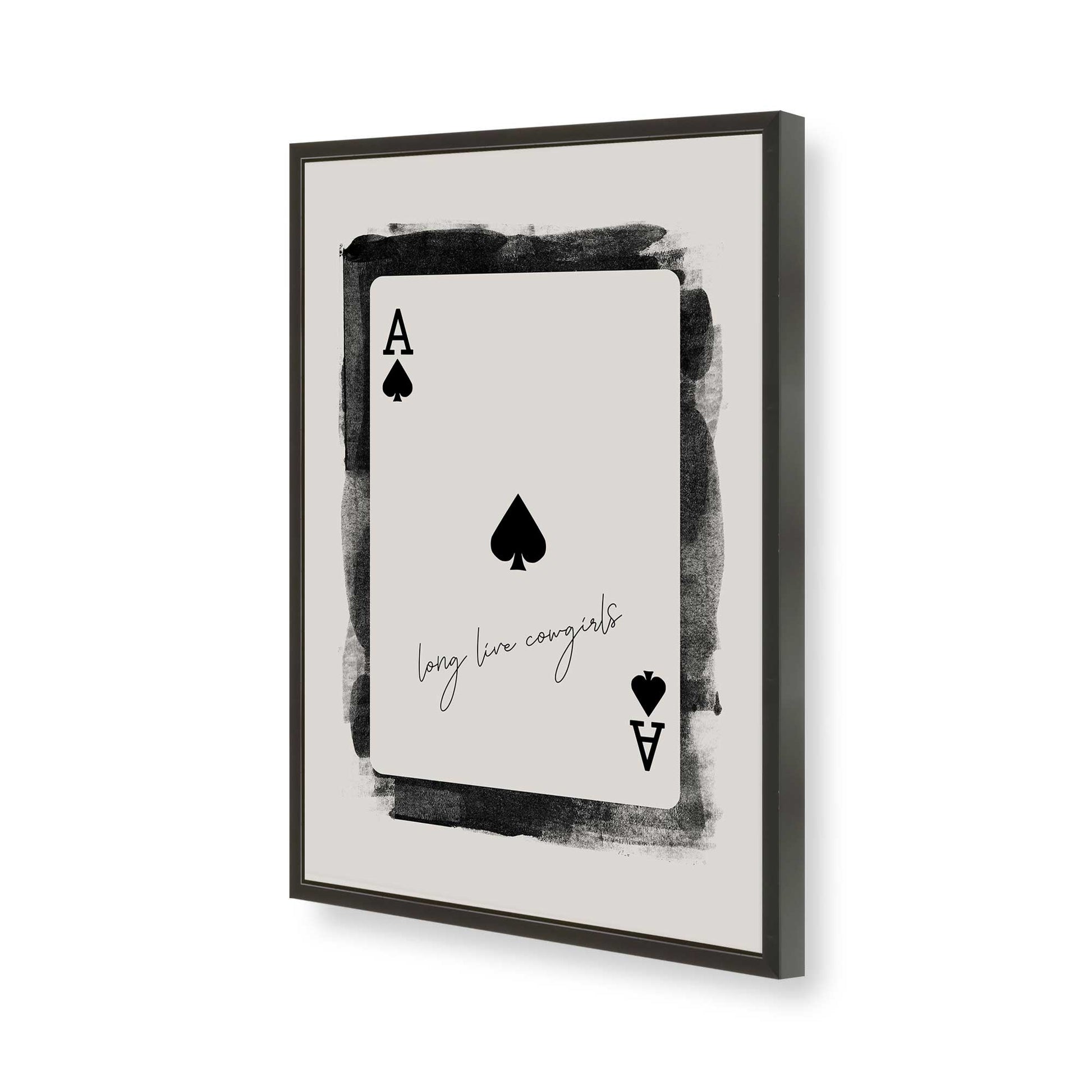 [Color:Satin Black], Picture of art in a Satin Black frame of the corner