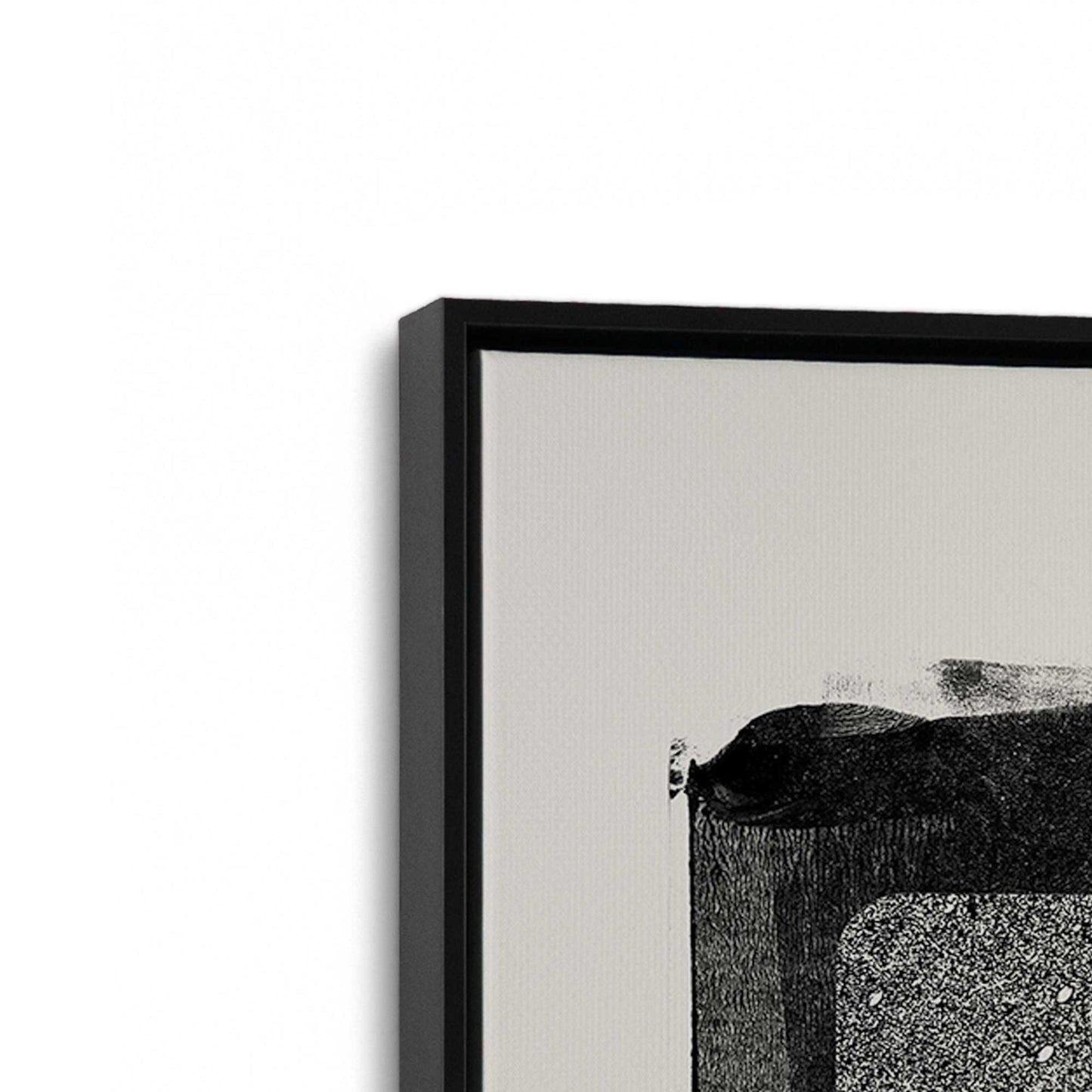 [Color:Satin Black], Picture of art in a Satin Black frame at an angle