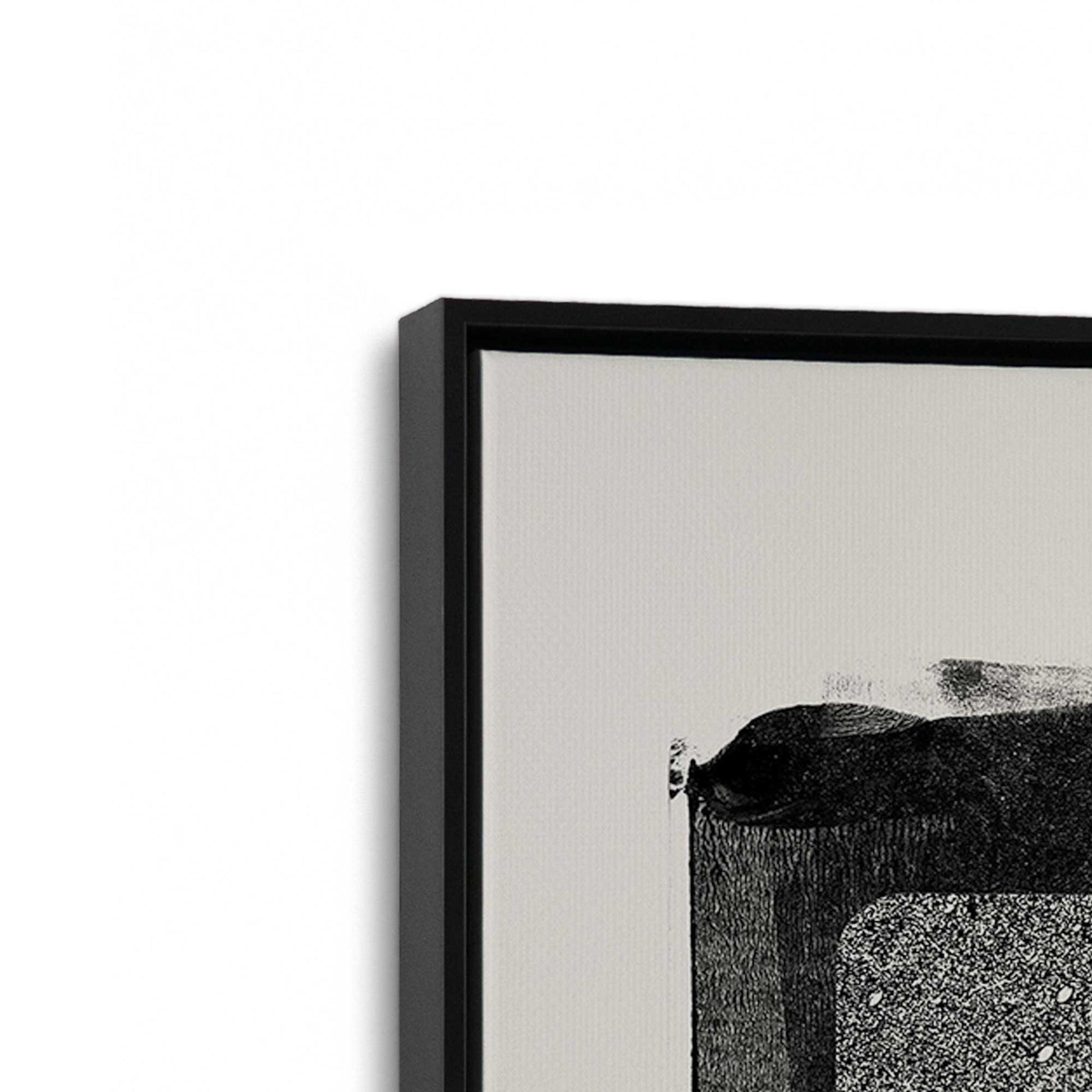 [Color:Satin Black], Picture of art in a Satin Black frame at an angle