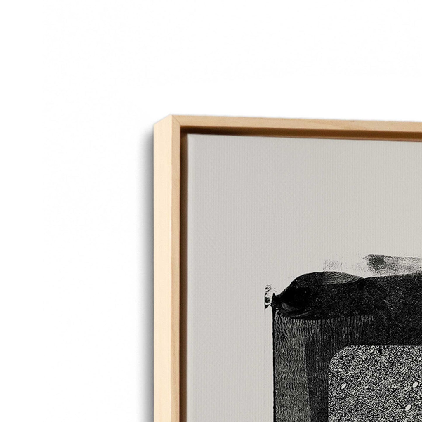 [Color:American Maple], Picture of art in a American Maple frame at an angle