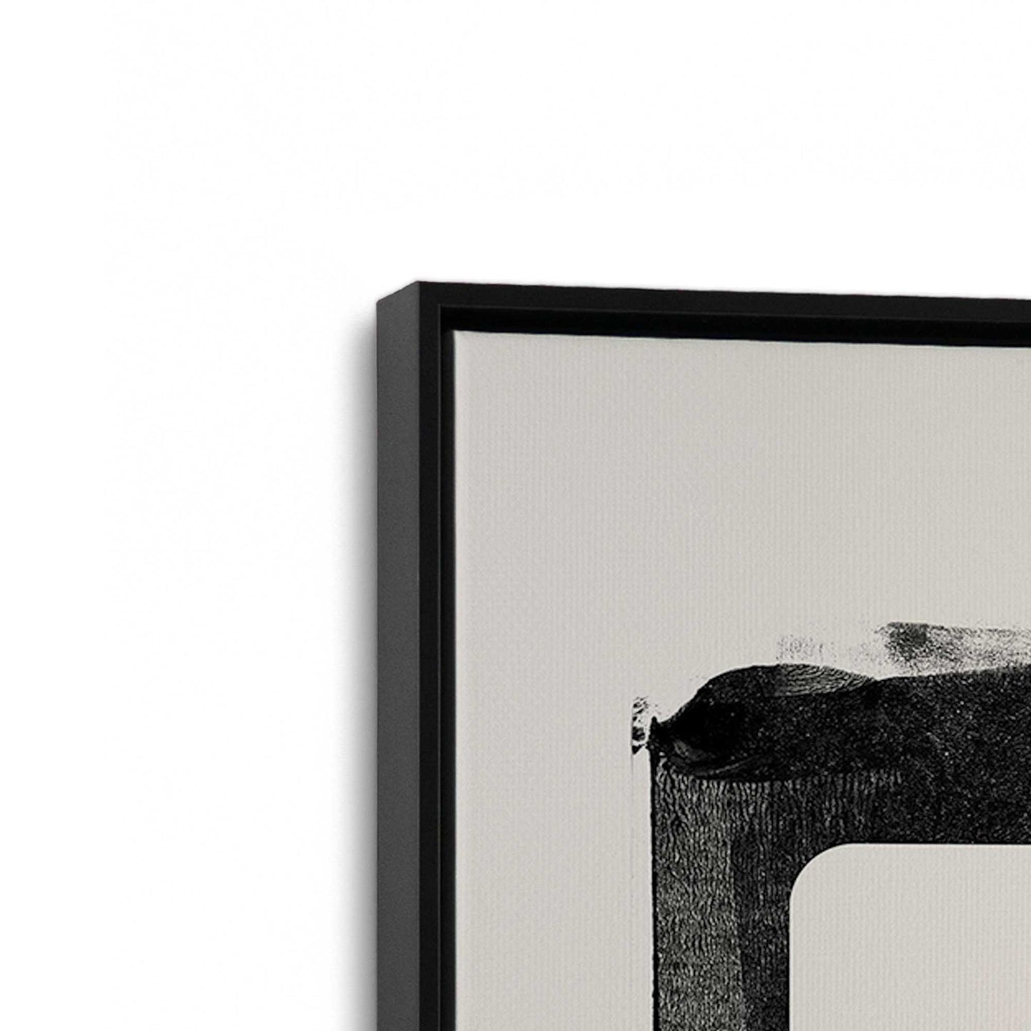 [Color:Satin Black], Picture of art in a Satin Black frame at an angle