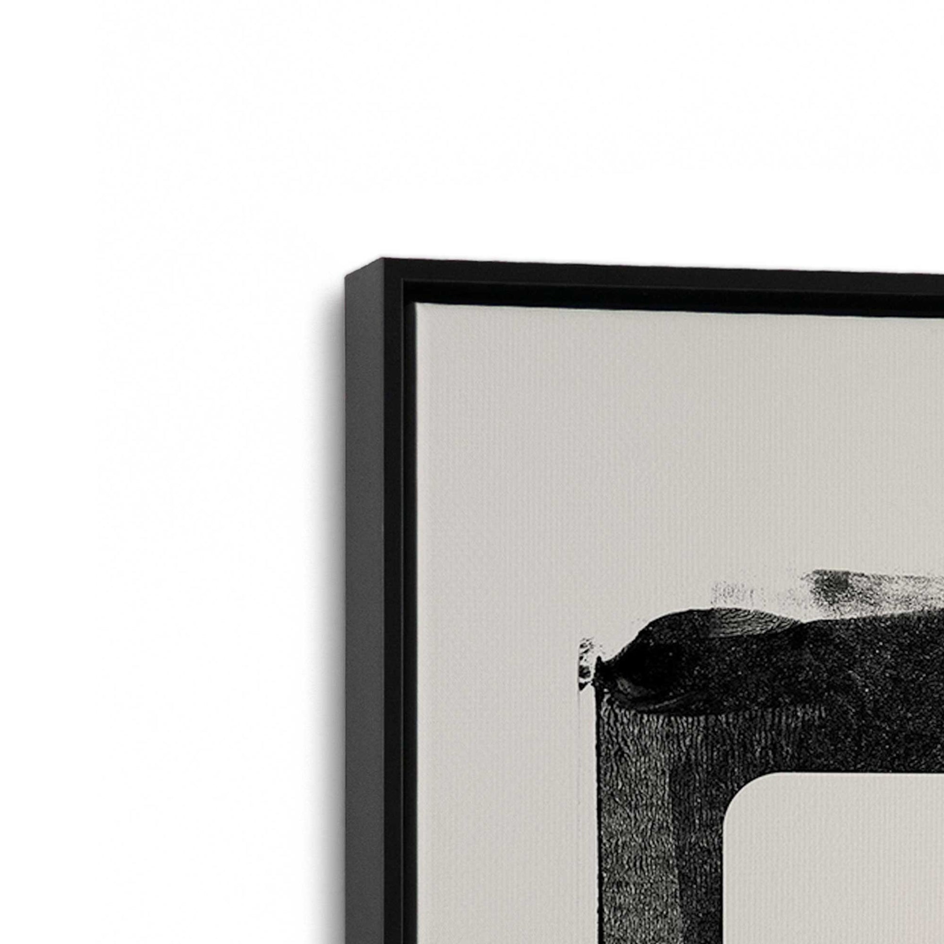 [Color:Satin Black], Picture of art in a Satin Black frame at an angle