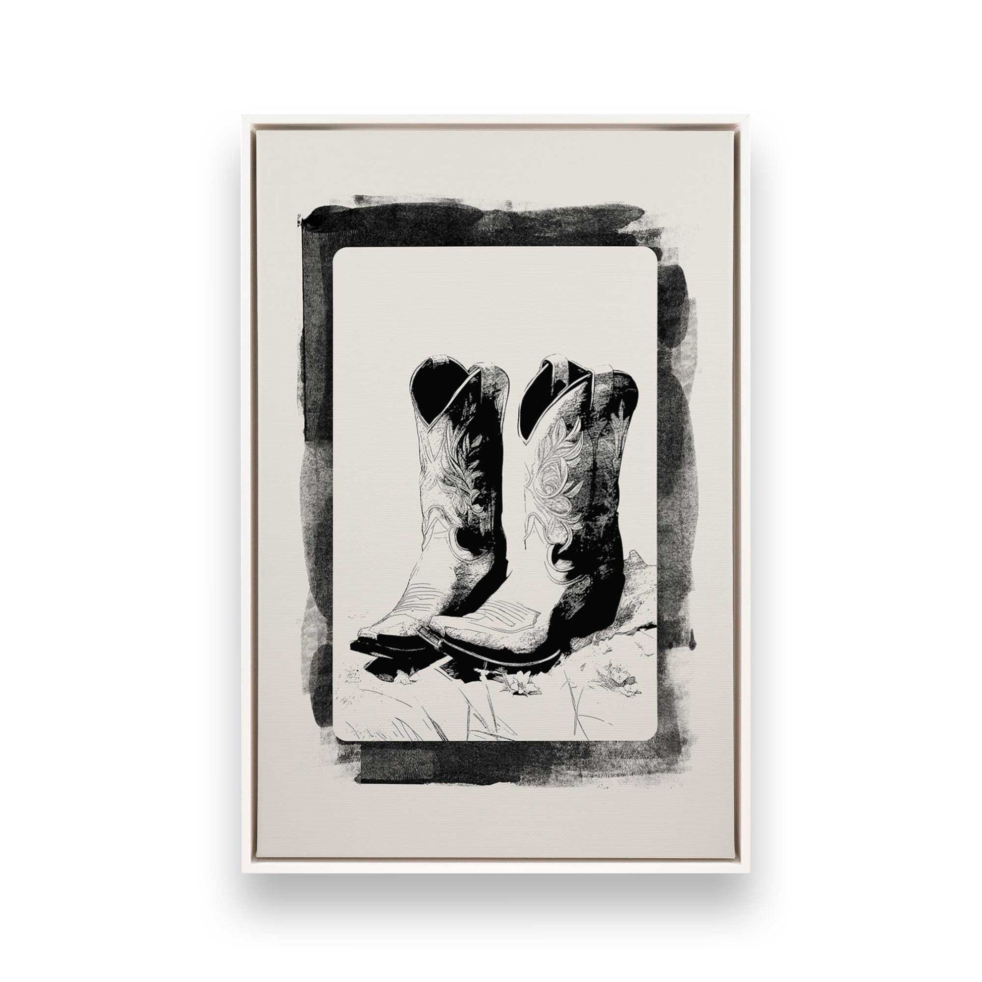 [Color:Opaque White], Picture of art in a White frame