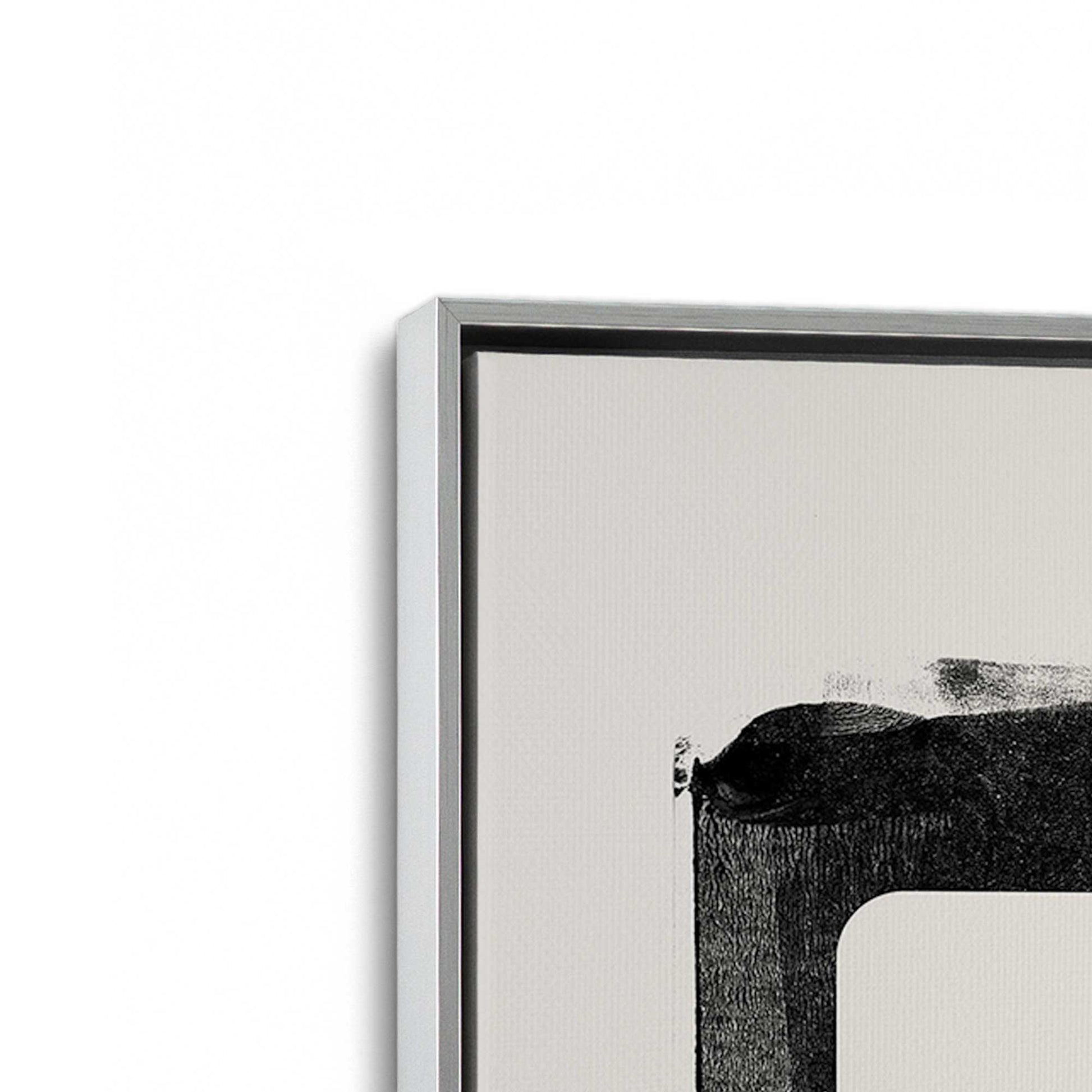 [Color:Polished Chrome], Picture of art in a Polished Chrome frame at an angle