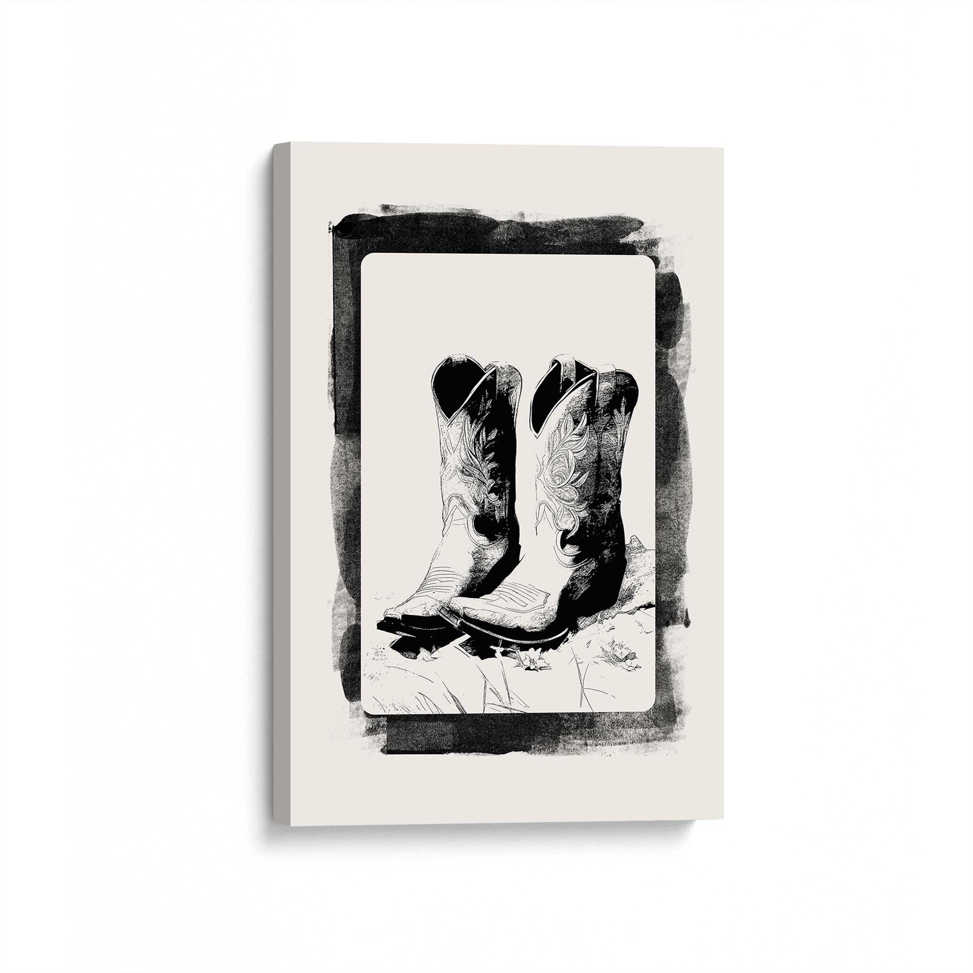 [Color:Stretched Canvas], Picture of art at an angle