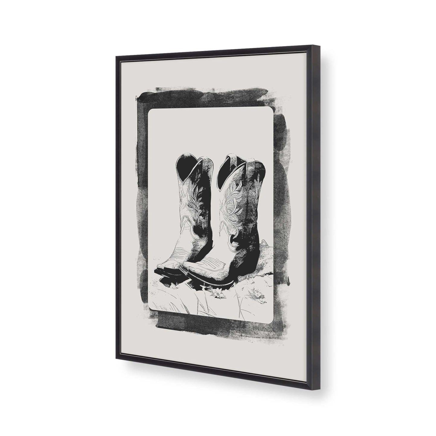 [Color:Weathered Zinc], Picture of art in a Weathered Zinc frame of the corner