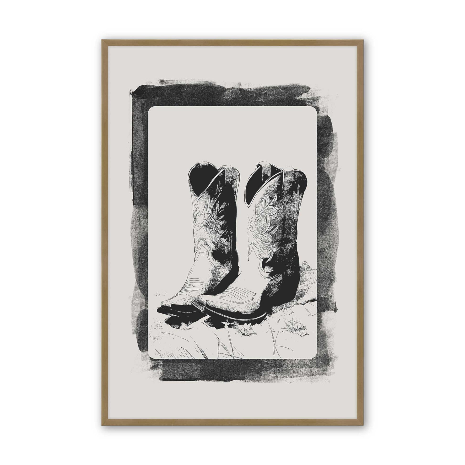 [Color:Brushed Gold], Picture of art in a Brushed Gold frame