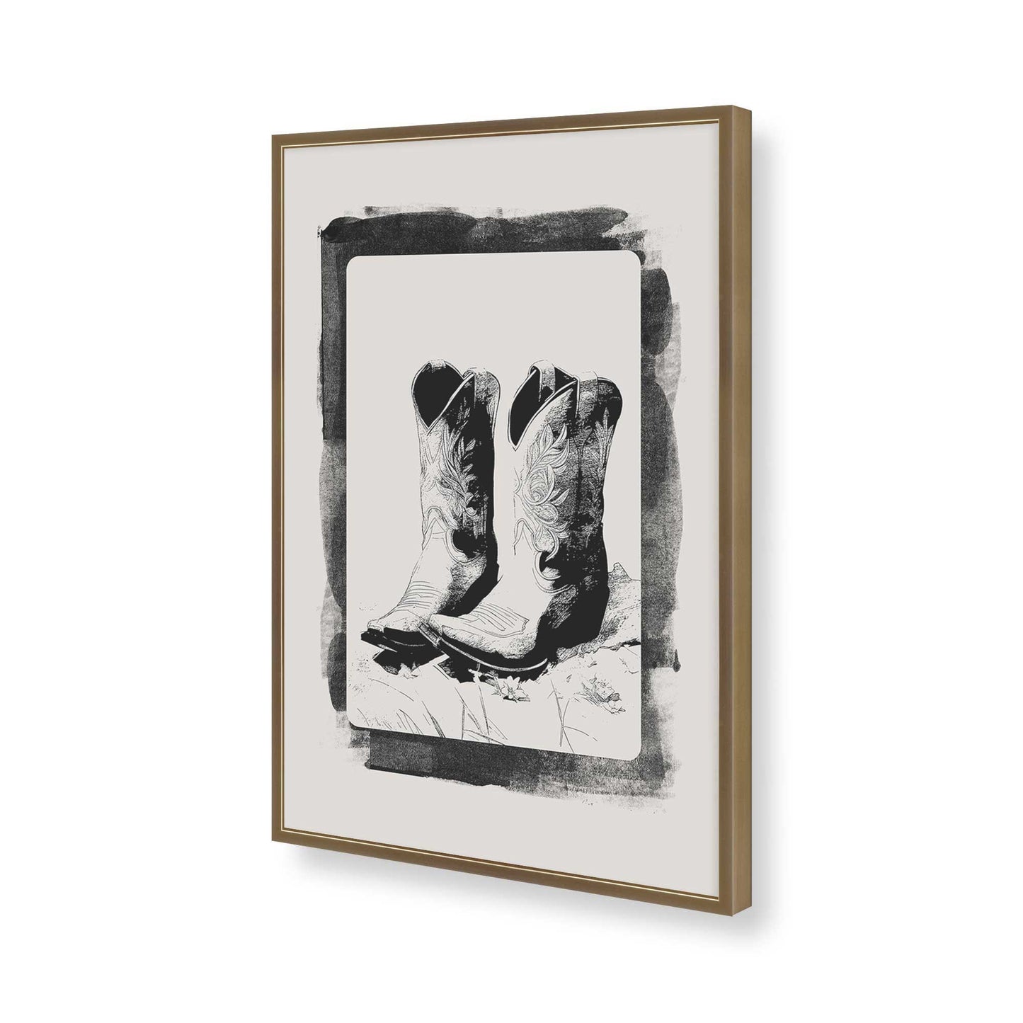 [Color:Brushed Gold], Picture of art in a Brushed Gold frame of the corner