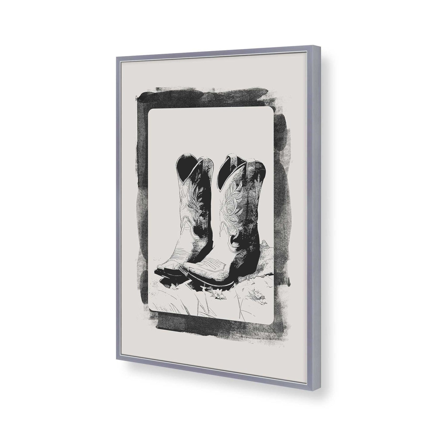 [Color:Polished Chrome], Picture of art in a Polished Chrome frame of the corner