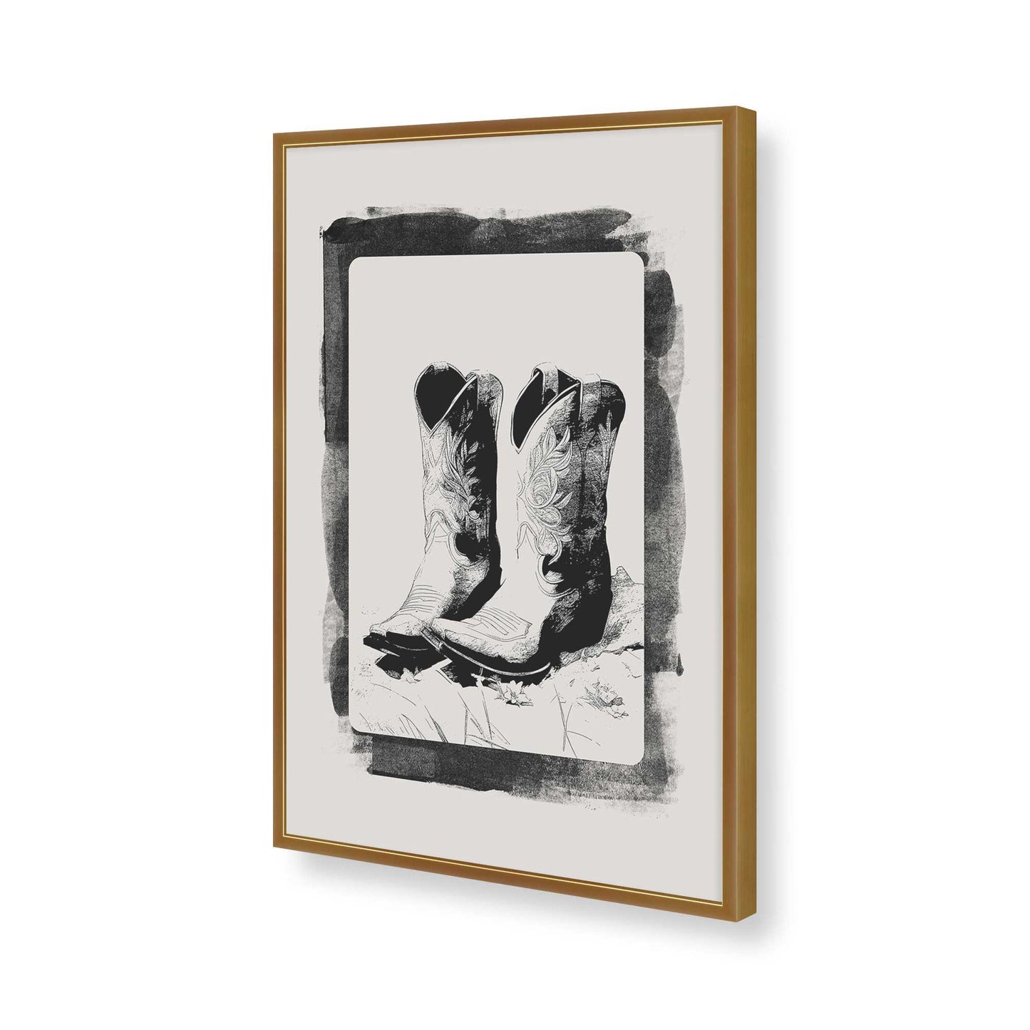 [Color:Polished Gold], Picture of art in a Polished Gold frame of the corner