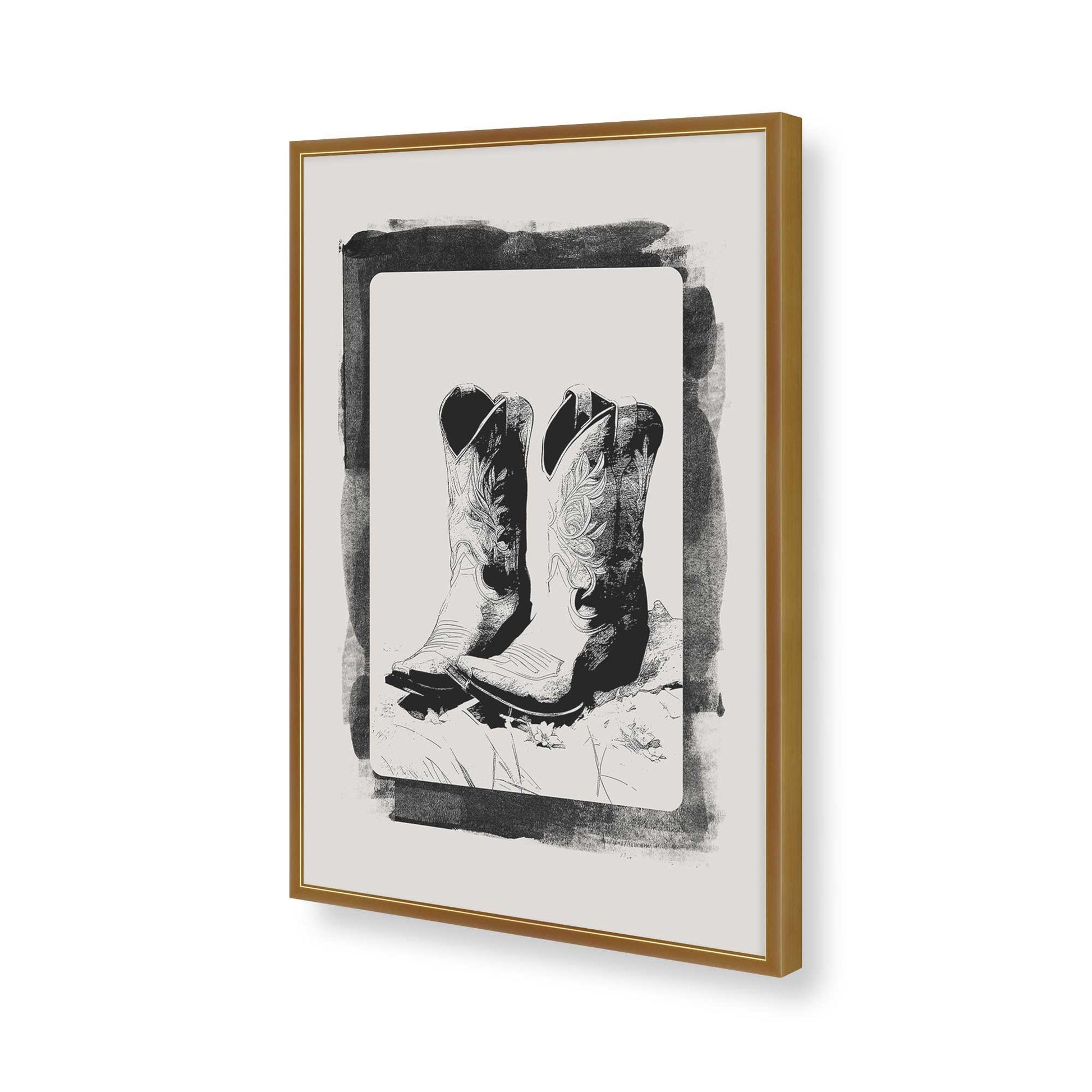 [Color:Polished Gold], Picture of art in a Polished Gold frame of the corner