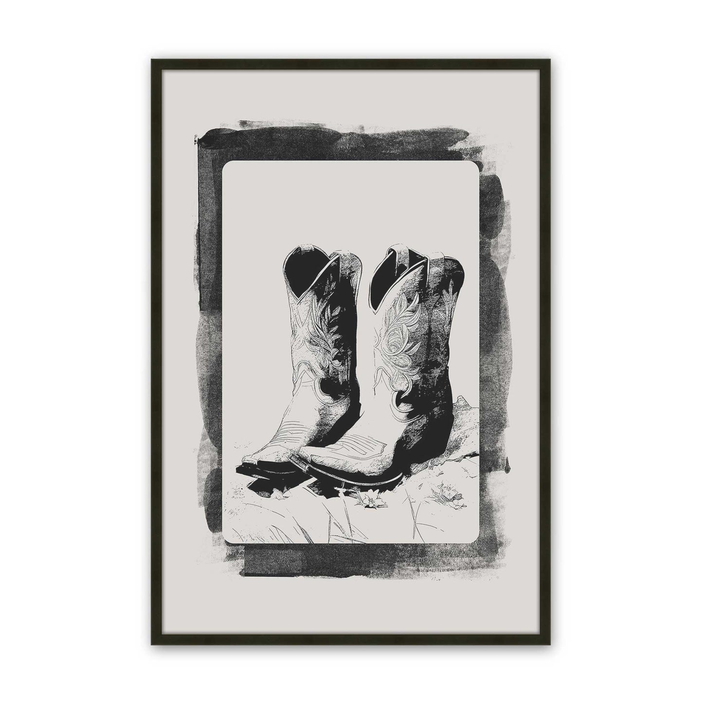 [Color:Satin Black], Picture of art in a Satin Black frame