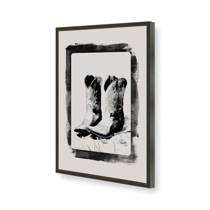 [Color:Satin Black], Picture of art in a Satin Black frame of the corner