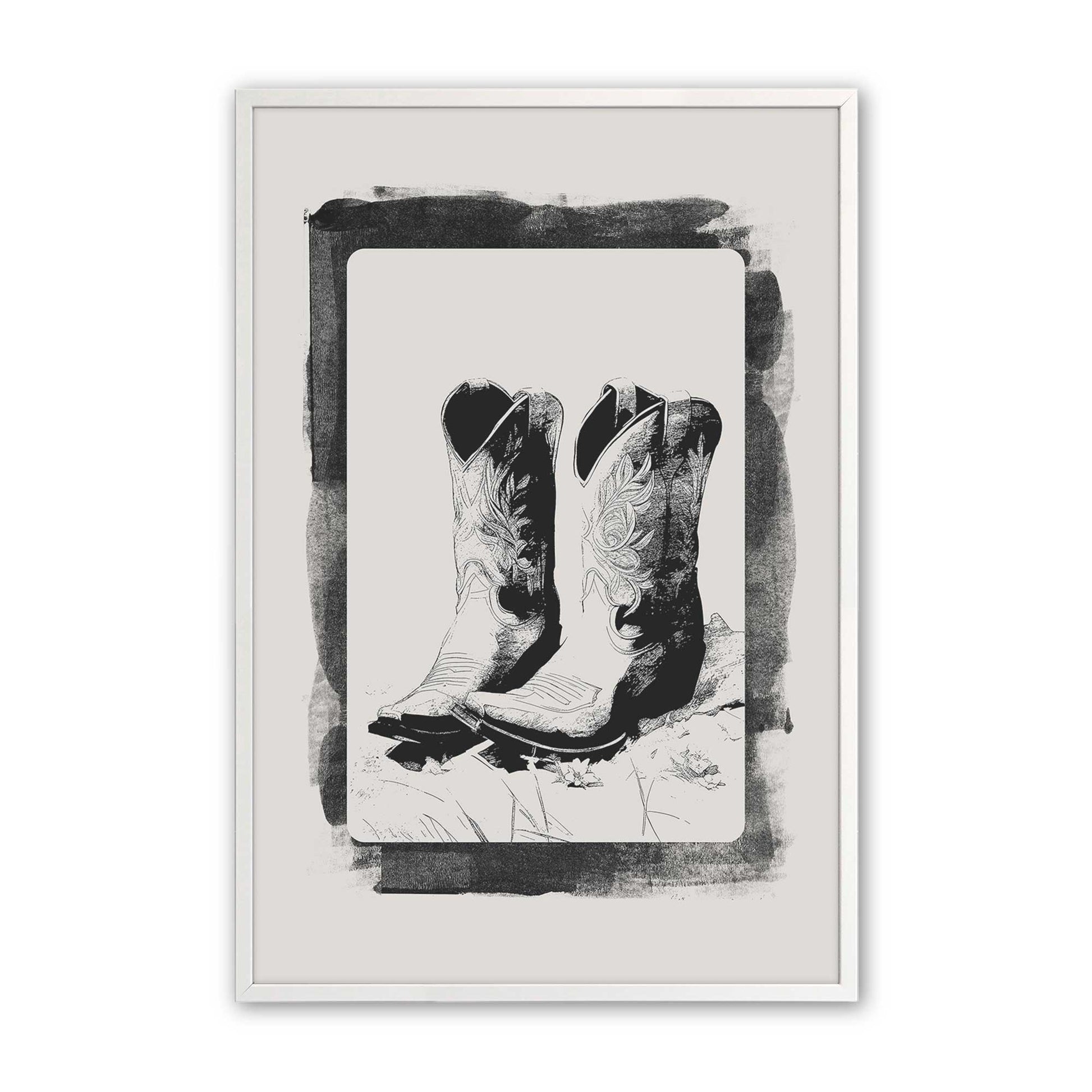 [Color:Opaque White], Picture of art in a Opaque White frame