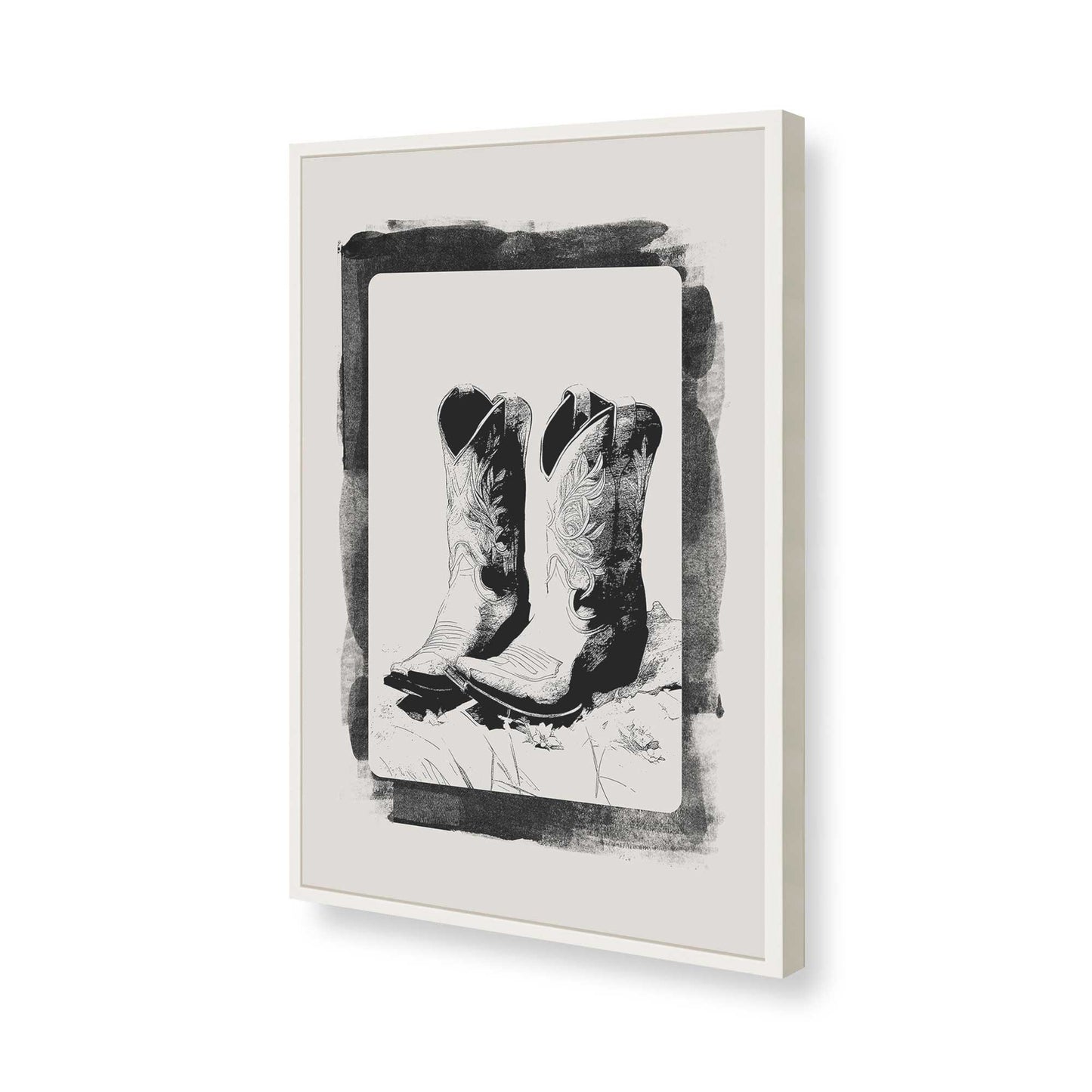 [Color:Opaque White], Picture of art in a Opaque White frame of the corner