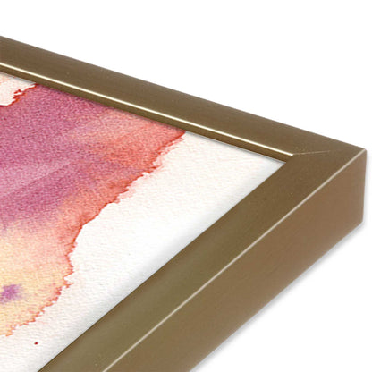 [Color:Brushed Gold], Picture of art in a Brushed Gold frame at an angle