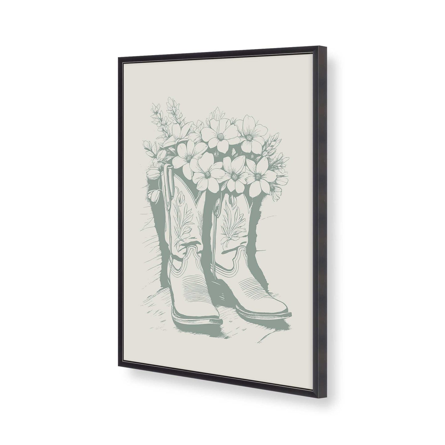 [Color:Weathered Zinc], Picture of art in a Weathered Zinc frame of the corner
