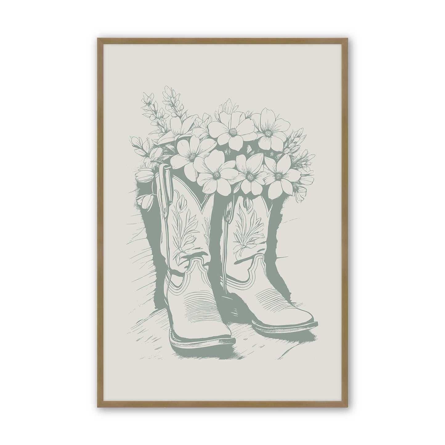 [Color:Brushed Gold], Picture of art in a Brushed Gold frame