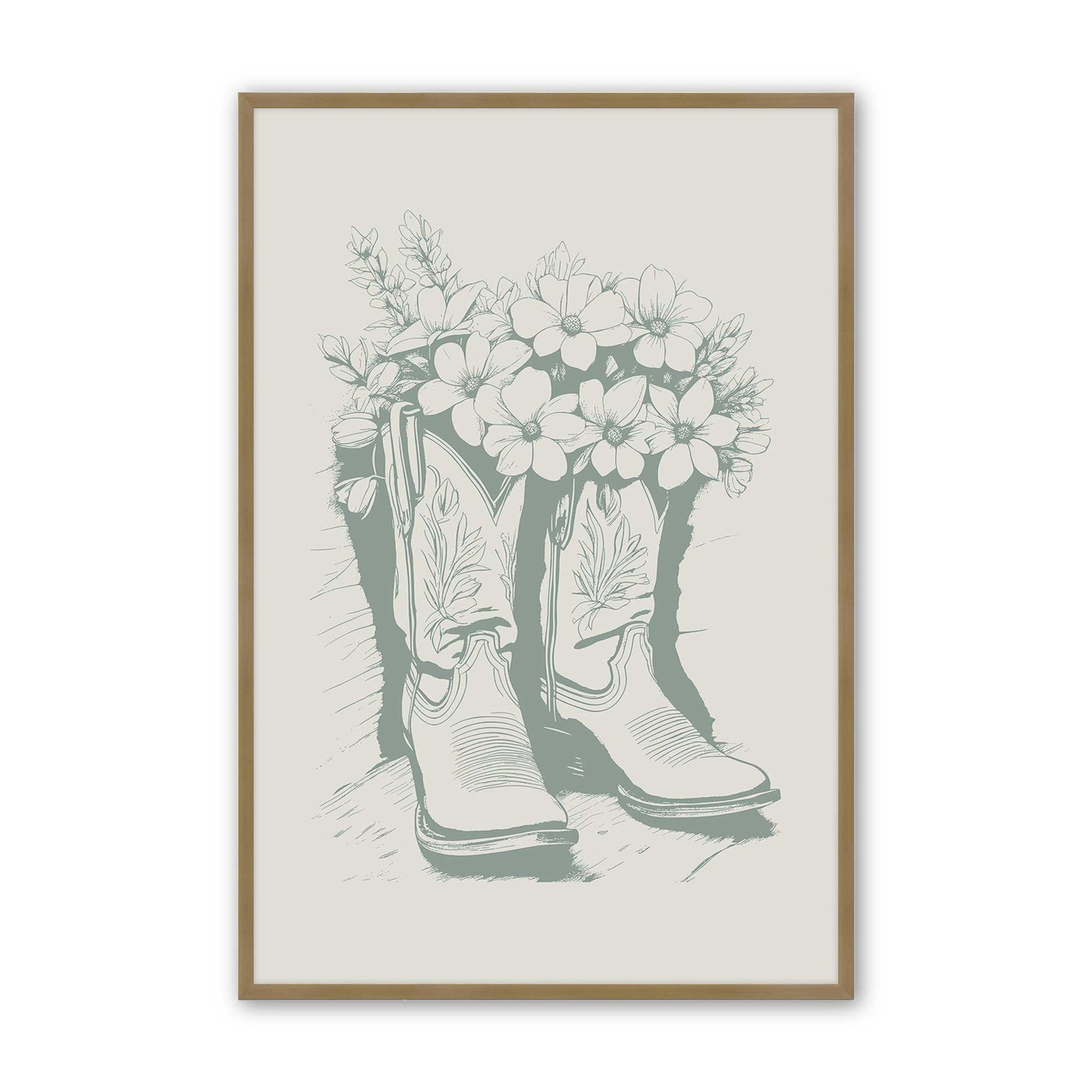 [Color:Brushed Gold], Picture of art in a Brushed Gold frame